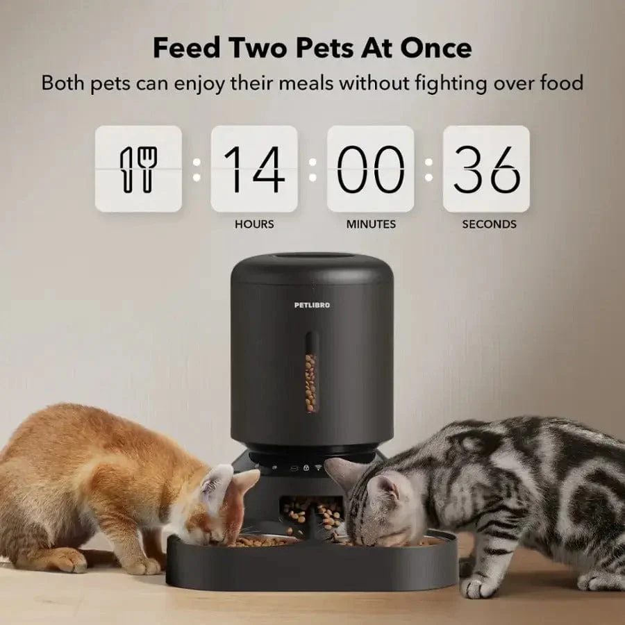 Petlibro Granary 5L Automatic Pet Feeder, WiFi Control, Double Tray, White - Certified Refurbished - Image 3