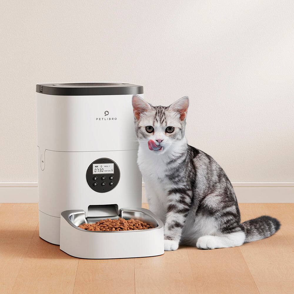 Petlibro Stainless Steel 4L Automatic Dog and Cat Feeder with Voice Recorder, White - Certified Refurbished - Image 2
