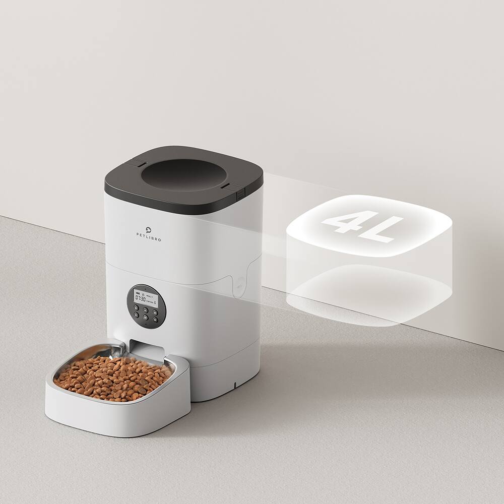 Petlibro Stainless Steel 4L Automatic Dog and Cat Feeder with Voice Recorder, White - Certified Refurbished - Image 5