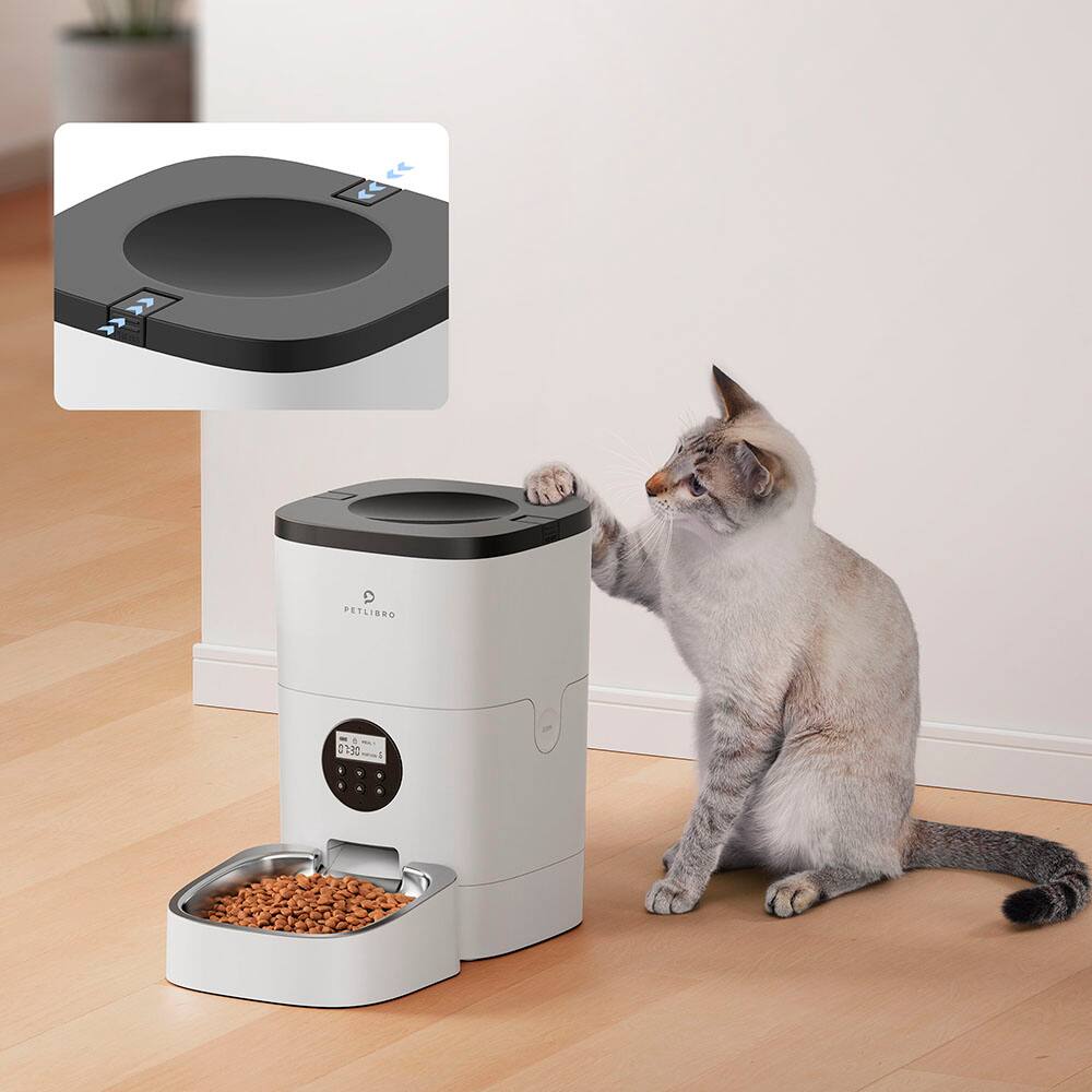 Petlibro Stainless Steel 4L Automatic Dog and Cat Feeder with Voice Recorder, White - Certified Refurbished - Image 6