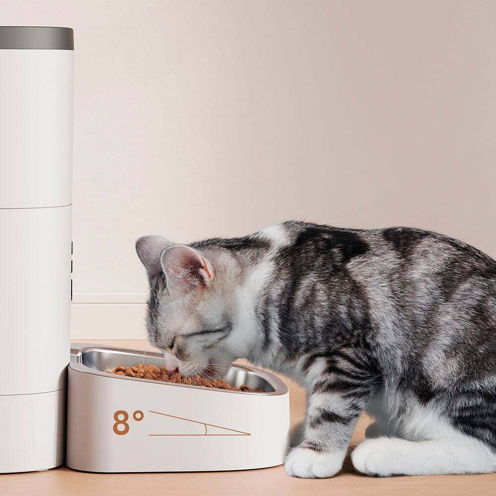 Petlibro Stainless Steel 4L Automatic Dog and Cat Feeder with Voice Recorder, White - Certified Refurbished - Image 8