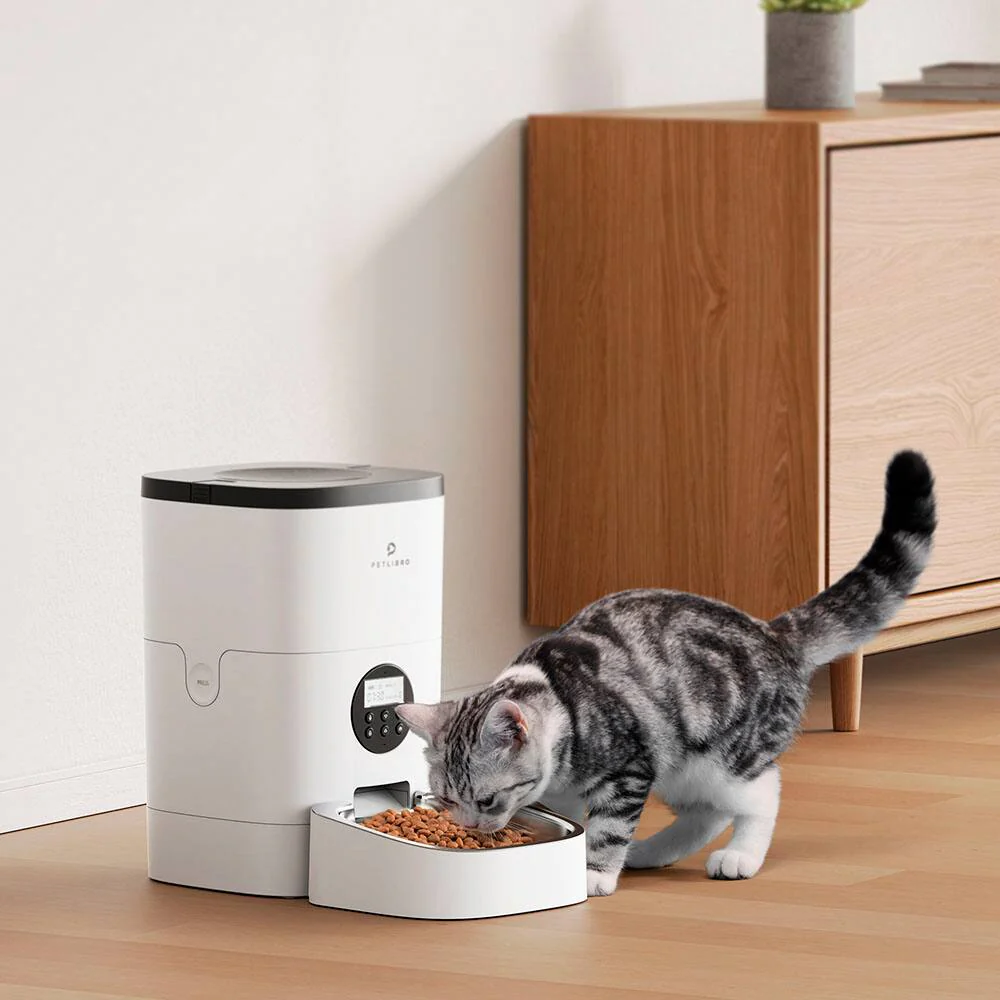 Petlibro Stainless Steel 4L Automatic Dog and Cat Feeder with Voice Recorder, White - Certified Refurbished - Image 9