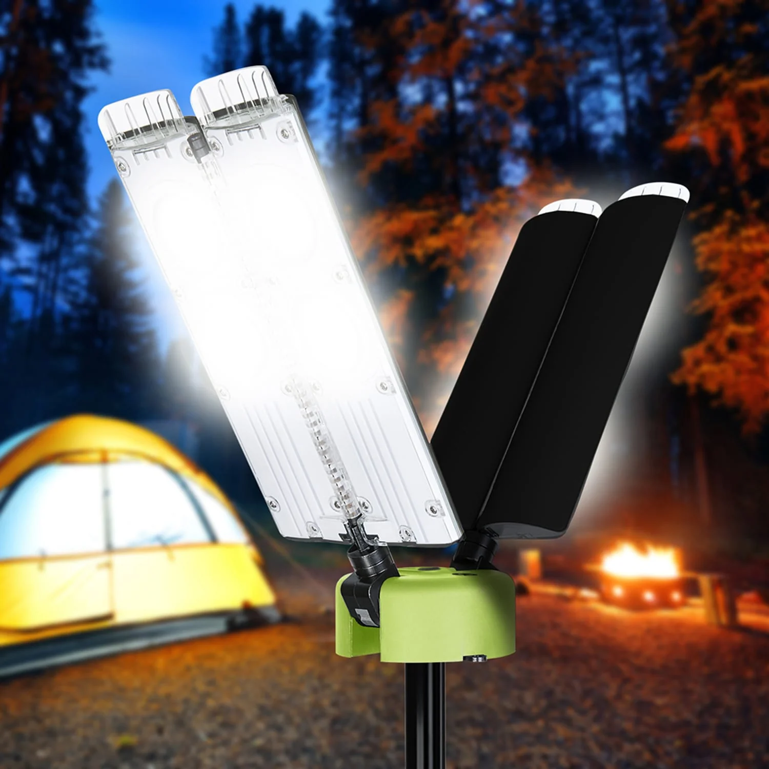 PowerSmith Voyager 8000-Lumen LED 4-Light Tripod-Mounted Rechargeable Portable Work Light - Image 5