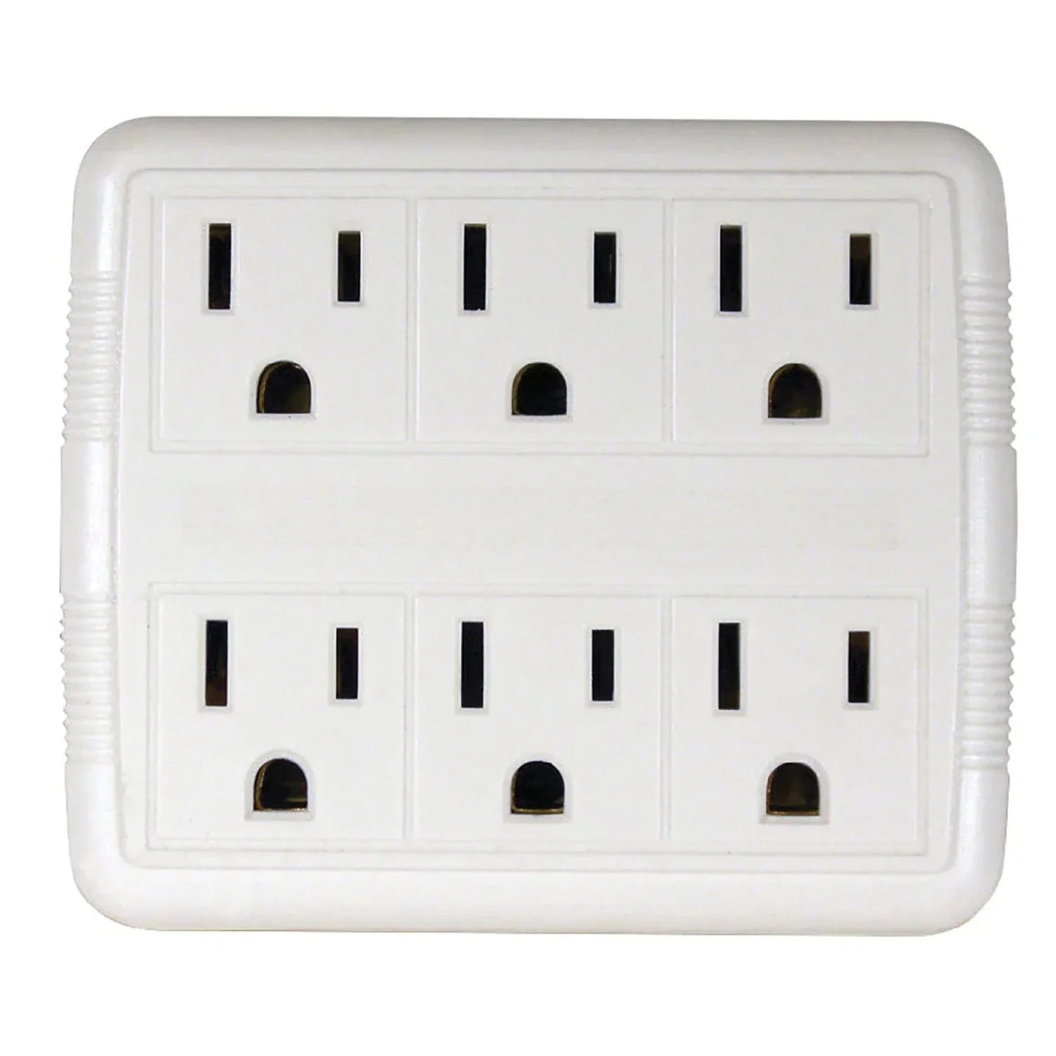 Prime 6-AC Outlet Grounded Wall Tap, PB801011