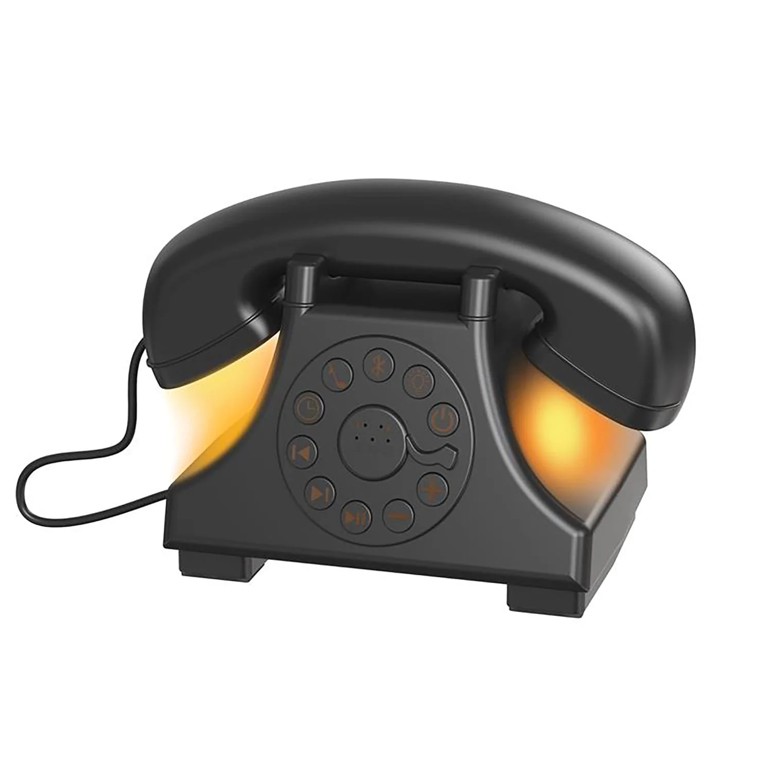 Priority Products Retro Telephone-Shaped Sleeping Machine with Bluetooth Speaker and Night-Light, Black - Image 4