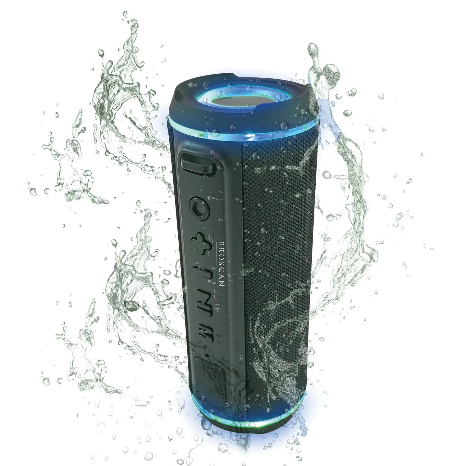 Proscan Elite Portable Light-up Waterproof Bluetooth Speaker with 360° Sound and FM Radio, Black, PESP1708 - Image 4