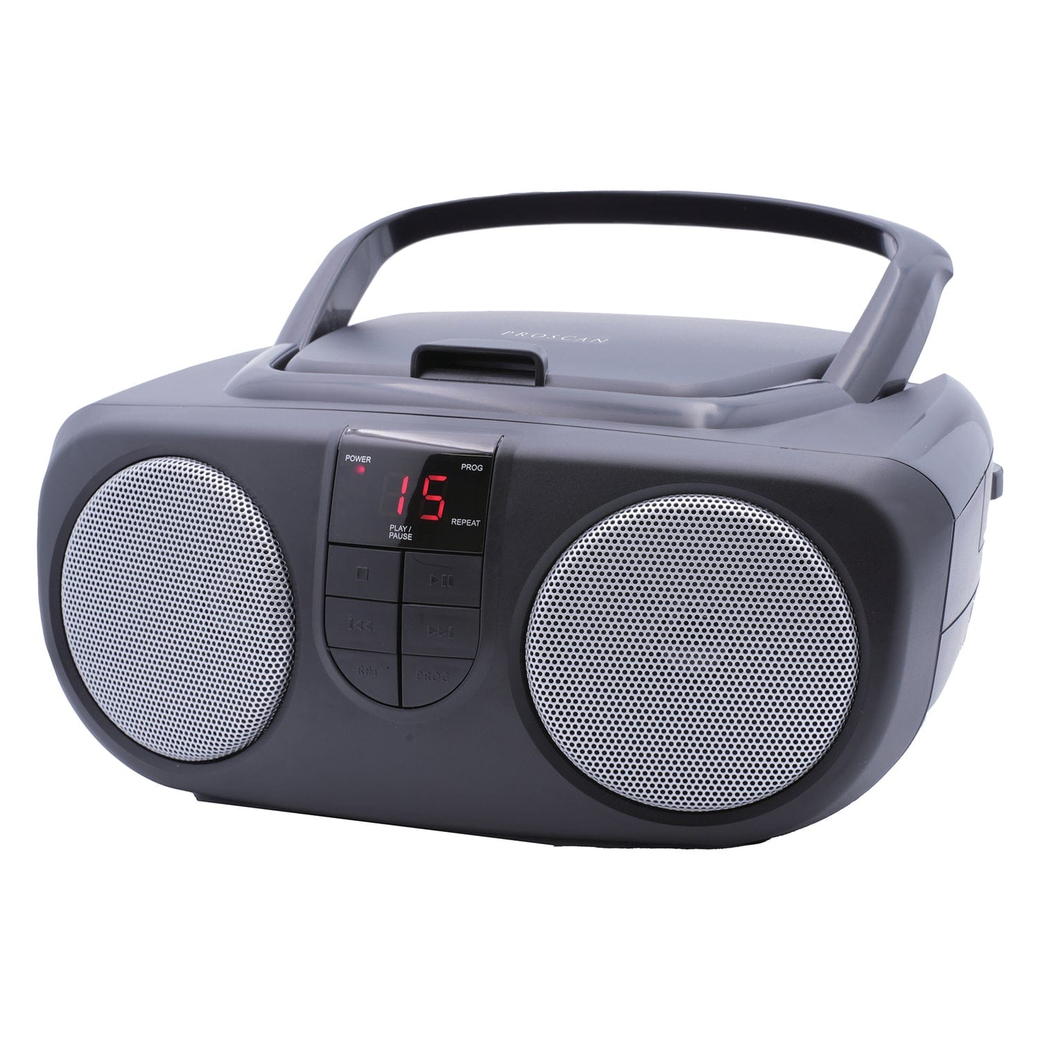 Proscan Portable CD/AM/FM Radio Boom Box, PRCD243M, Black - Image 5