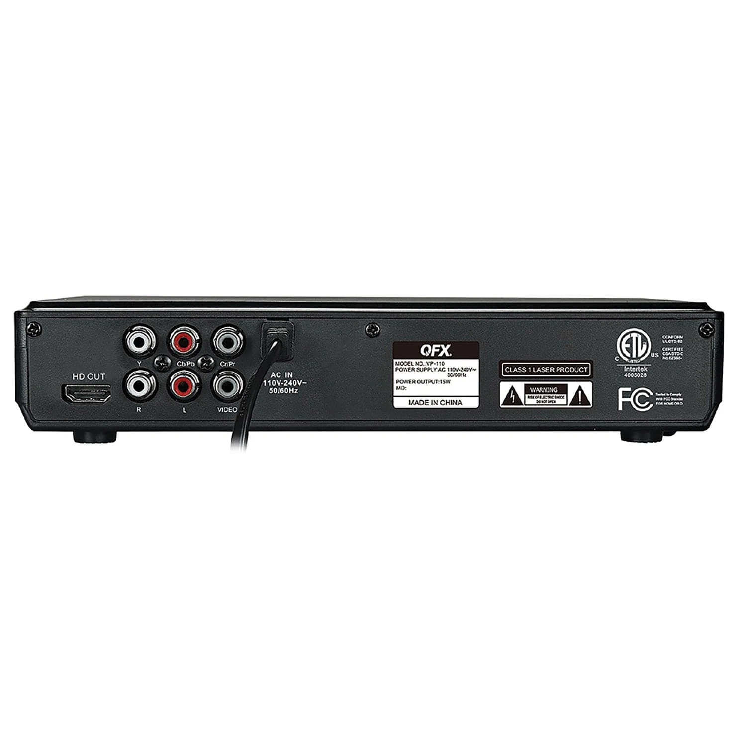 QFX 1080p Full HD DVD/CD Multimedia Player for TV with FM Radio, Progressive Scan, HDMI, CD MP3 Conversion, and Remote, VP-110 - Image 4