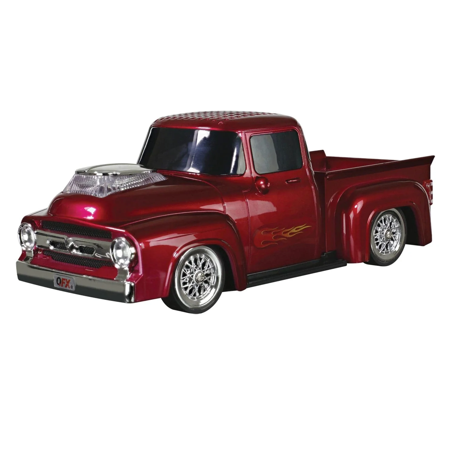 QFX BT-1956 Retro Truck Bluetooth Speaker, Red - Image 2