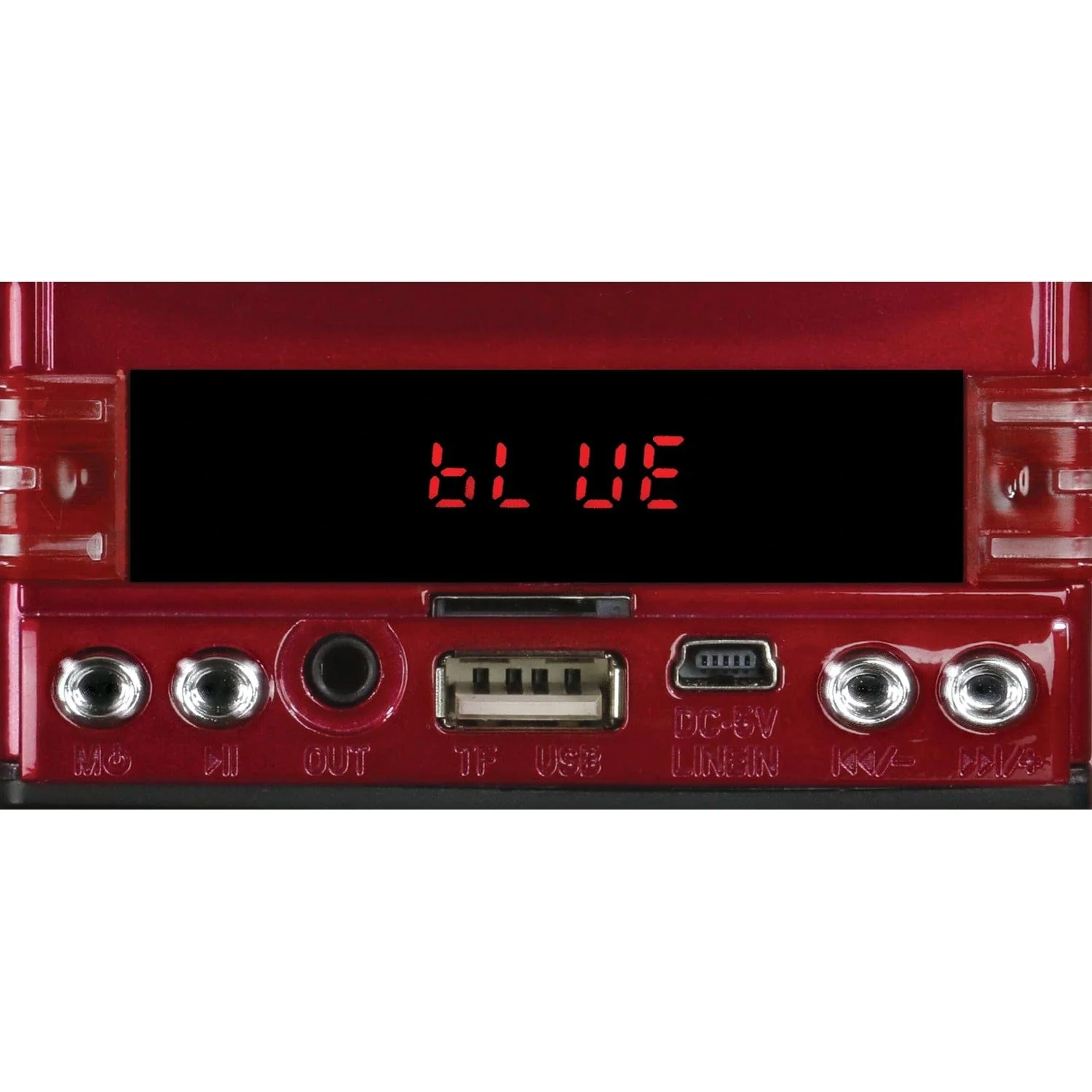 QFX BT-1956 Retro Truck Bluetooth Speaker, Red - Image 4