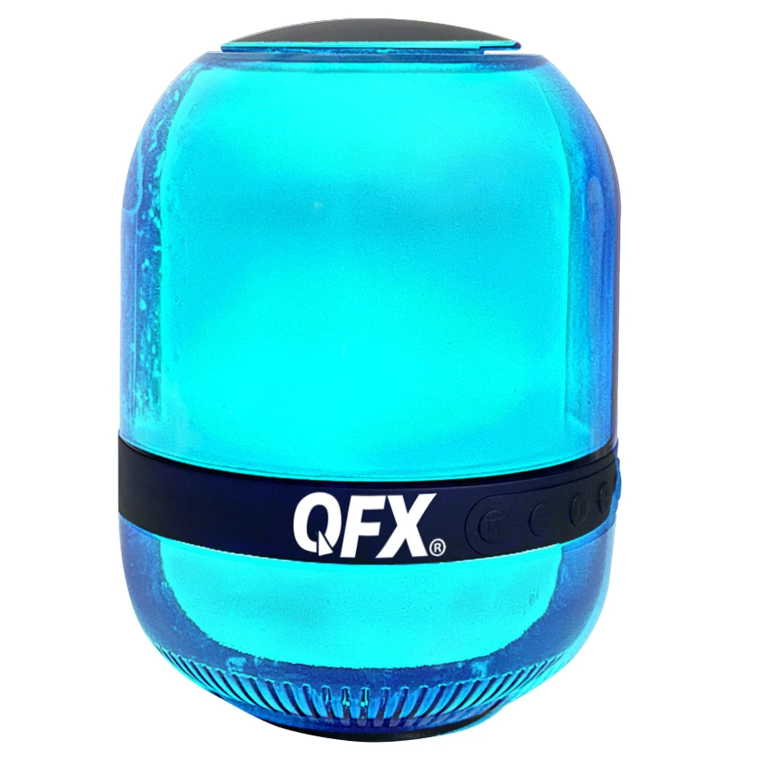 QFX Portable Bluetooth Speaker with LED Party Lights and FM Radio, True Wireless, Black, BT-27 - Image 3