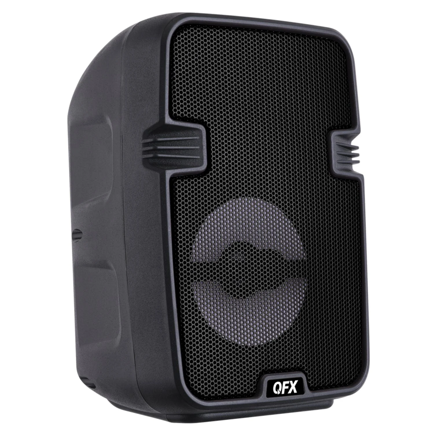 QFX Portable Bluetooth Speaker with LED Party Lights, FM Radio, and Microphone Input, True Wireless, BT-60, Black - Image 5