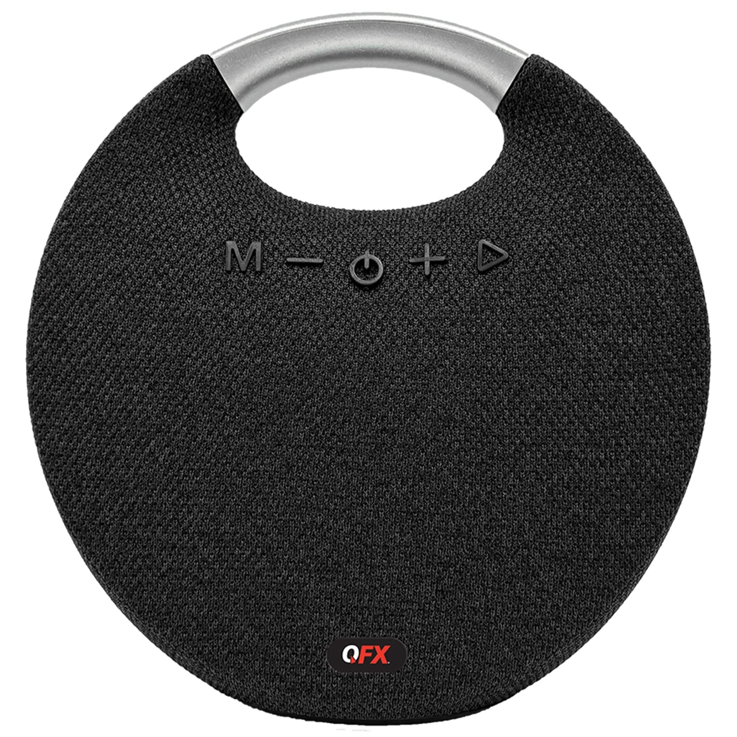 QFX Portable Bluetooth Speaker with Passive Bass Radiator and FM Radio, True Wireless, Black, BT-200
