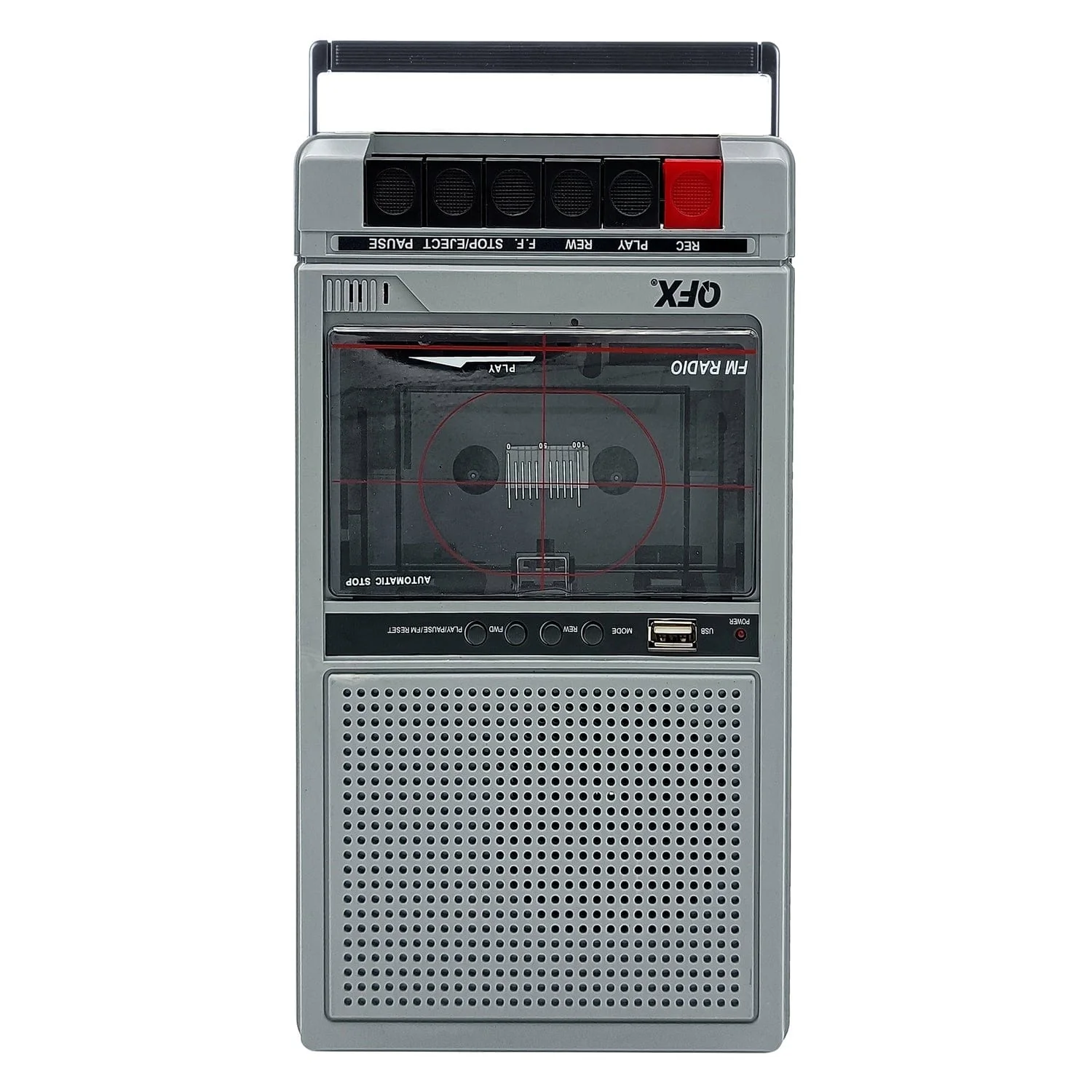 QFX Retro-40 Shoebox-Style Cassette Tape Player/Recorder with Bluetooth and USB Playback - Image 2