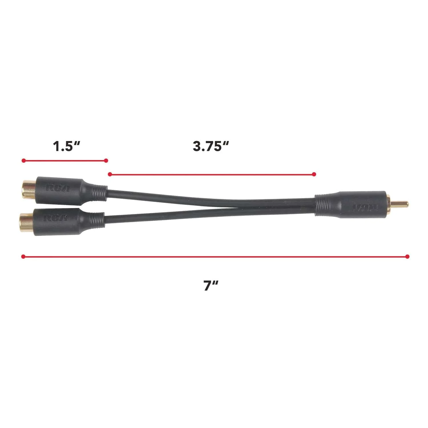 RCA 1 Male to 2 Females RCA Y-Adapter - Image 2