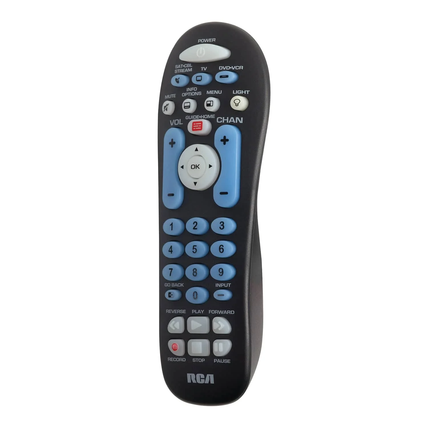 RCA 3-Device Backlit Big-Button Universal Remote, Black - Image 5