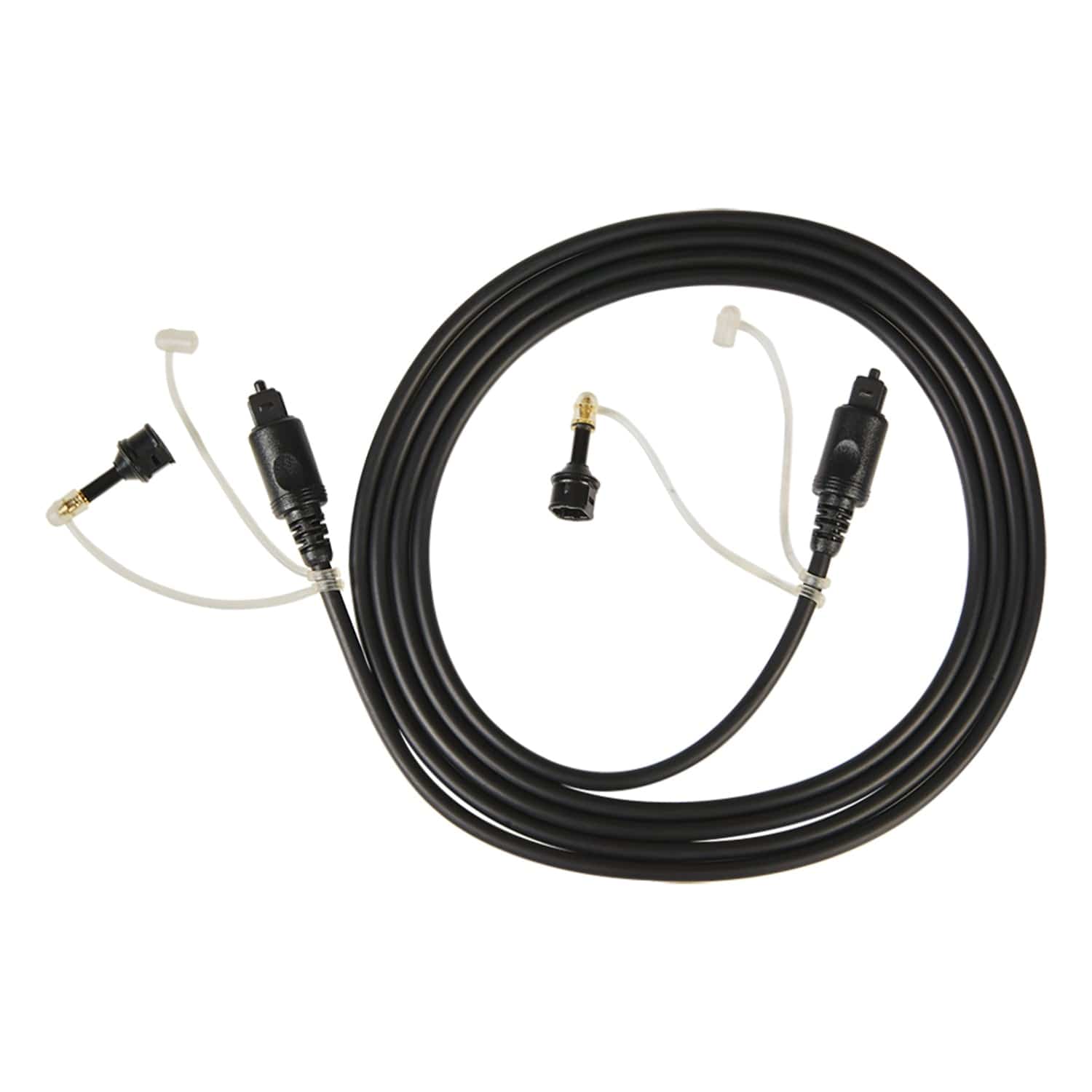 RCA Digital Optical Cable with Two 3.5-mm Adapters, 6 Ft., Black