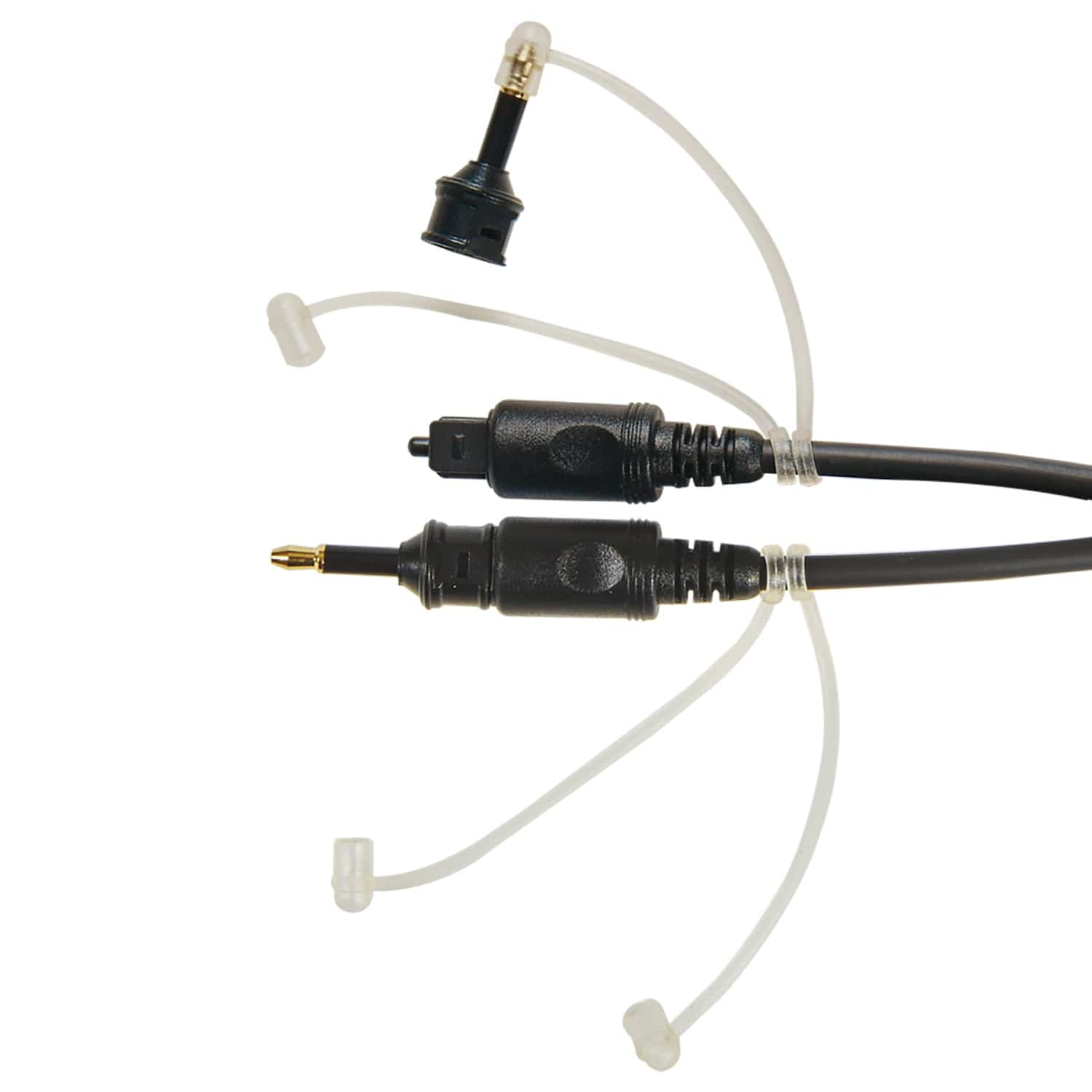 RCA Digital Optical Cable with Two 3.5-mm Adapters, 6 Ft., Black - Image 3
