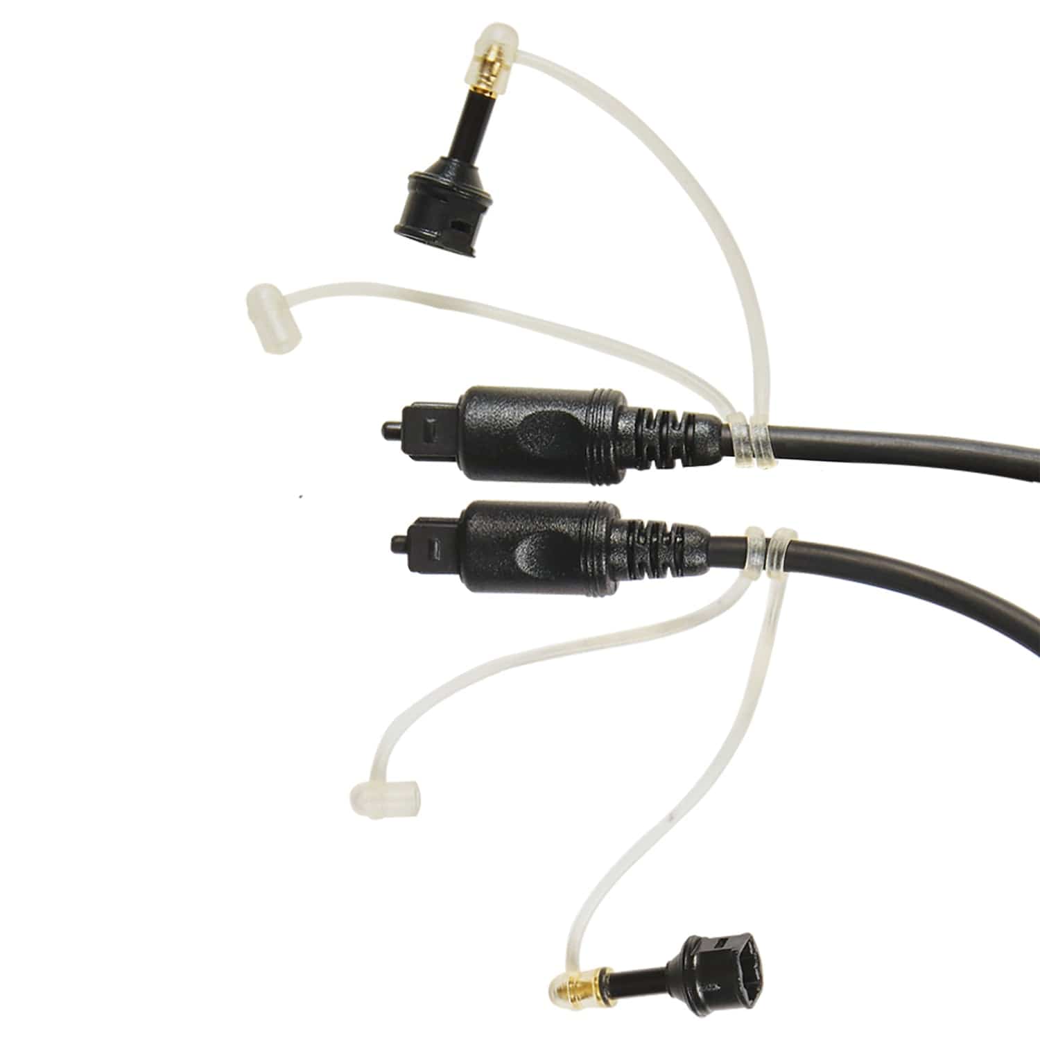 RCA Digital Optical Cable with Two 3.5-mm Adapters, 6 Ft., Black - Image 5