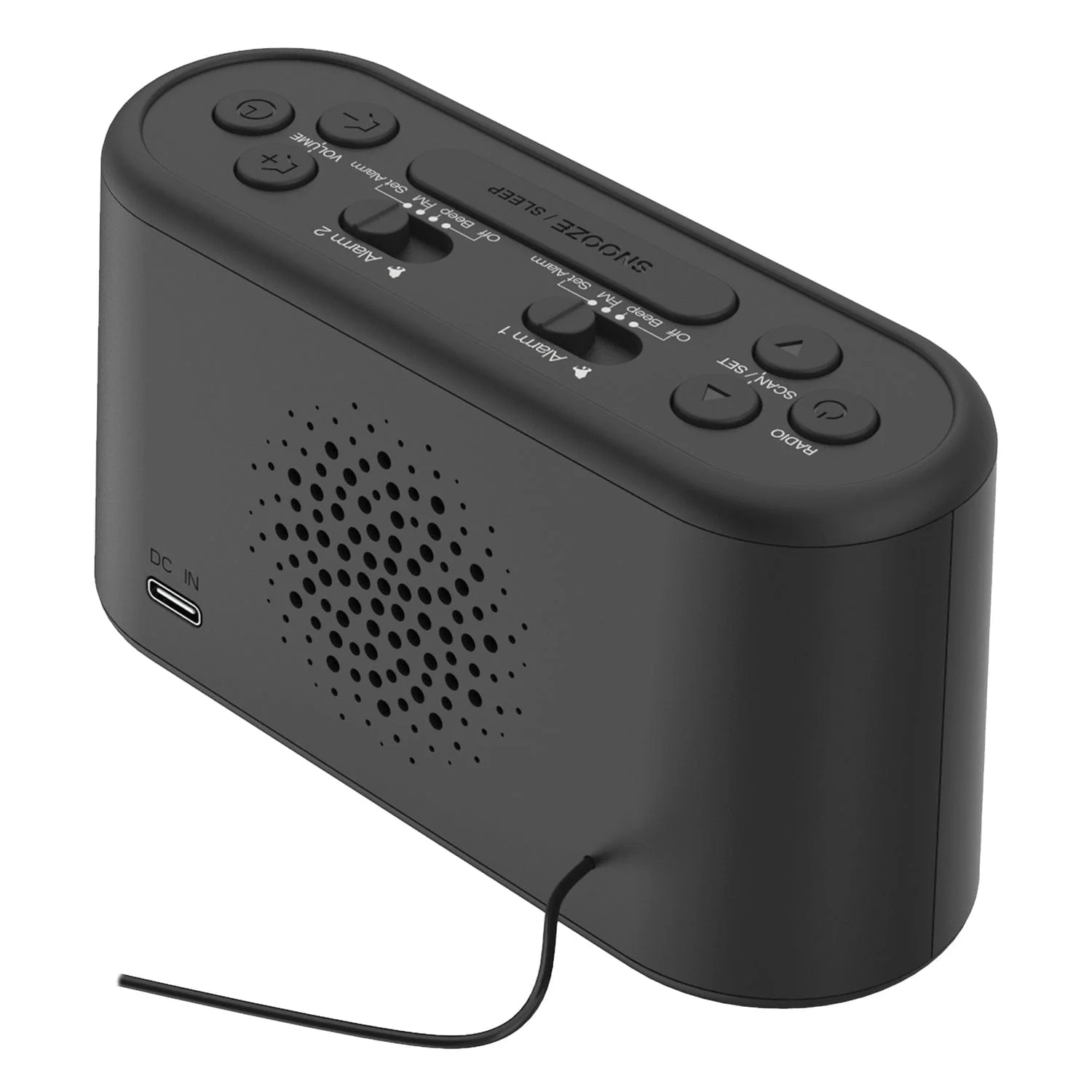 RCA Digital Radio Alarm Clock with Large Numbers and USB Charging, RC571 - Image 5
