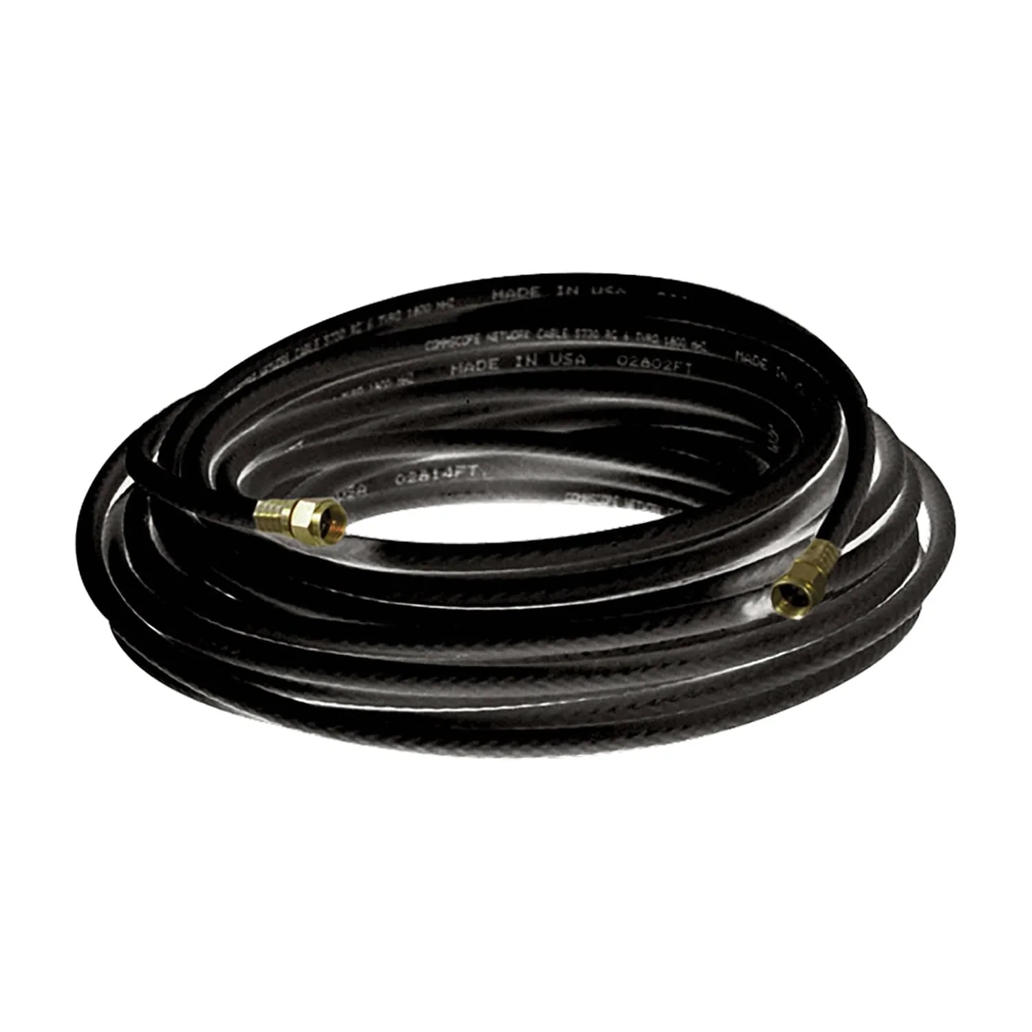 RCA RG6 Coaxial Cable with F-Connectors, 25 Ft., Black - Image 4
