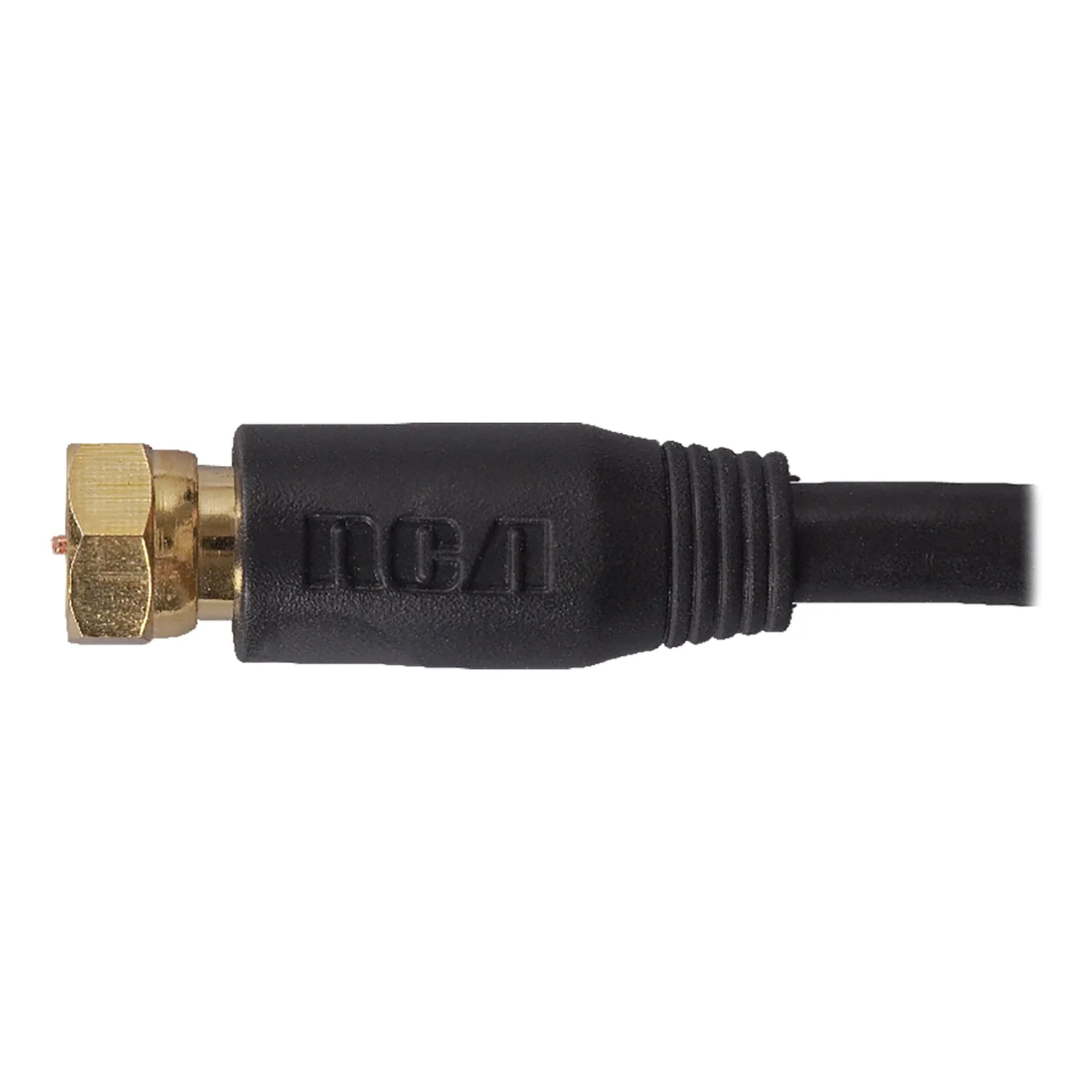 RCA RG6 Coaxial Cable with F-Connectors, 50 Ft., Black - Image 3