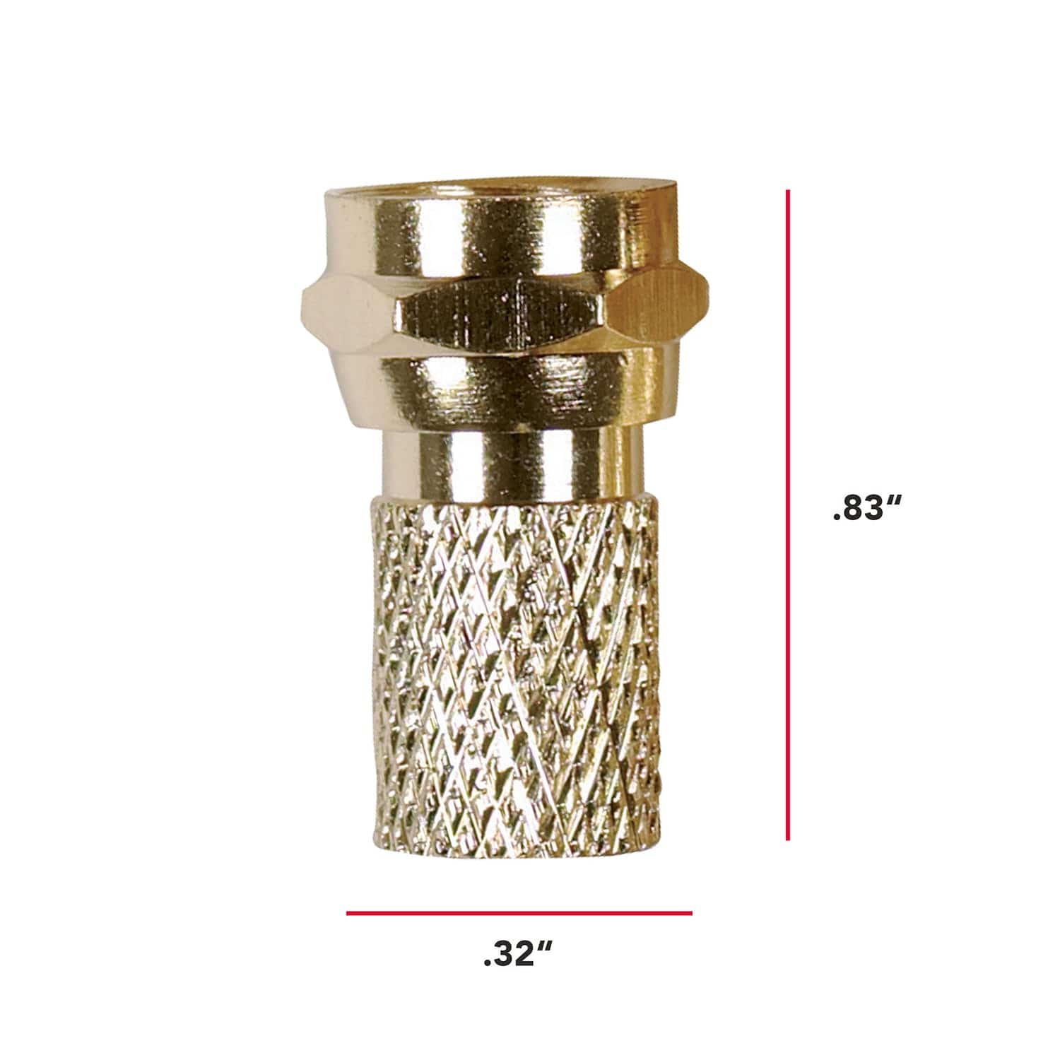 RCA VH5910R Gold-Plated RG Twist-on F-Connectors, 10 Count - Image 4