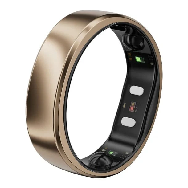RingConn Gen 2 Air Ultra-Thin Smart Ring with Health Tracking and AI for Proactive Wellness, Size 9, Dune Gold