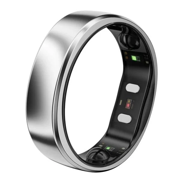 RingConn Gen 2 Air Ultra-Thin Smart Ring with Health Tracking and AI for Proactive Wellness, Size 9, Galaxy Silver