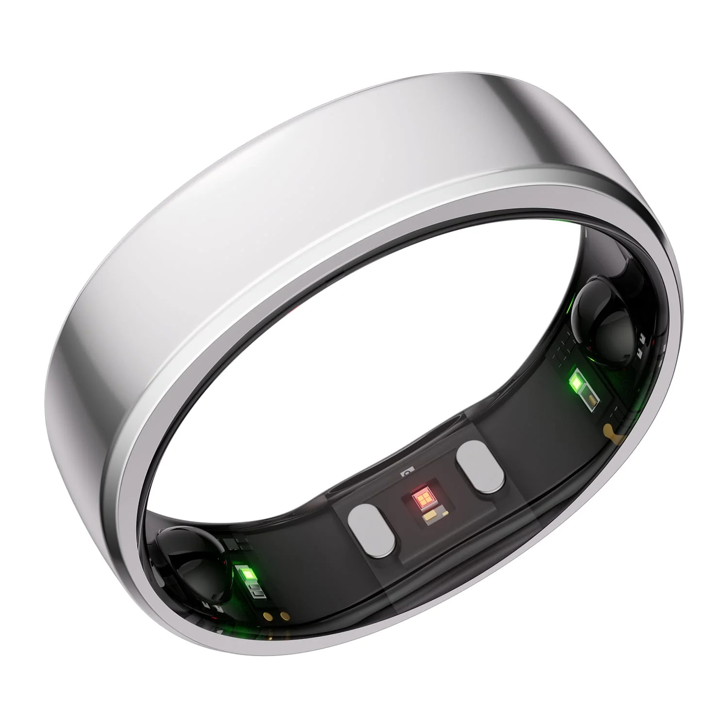 RingConn Gen 2 Ultra-Thin Smart Ring with Sleep Apnea Monitoring and Health Tracking, Size 10, Future Silver