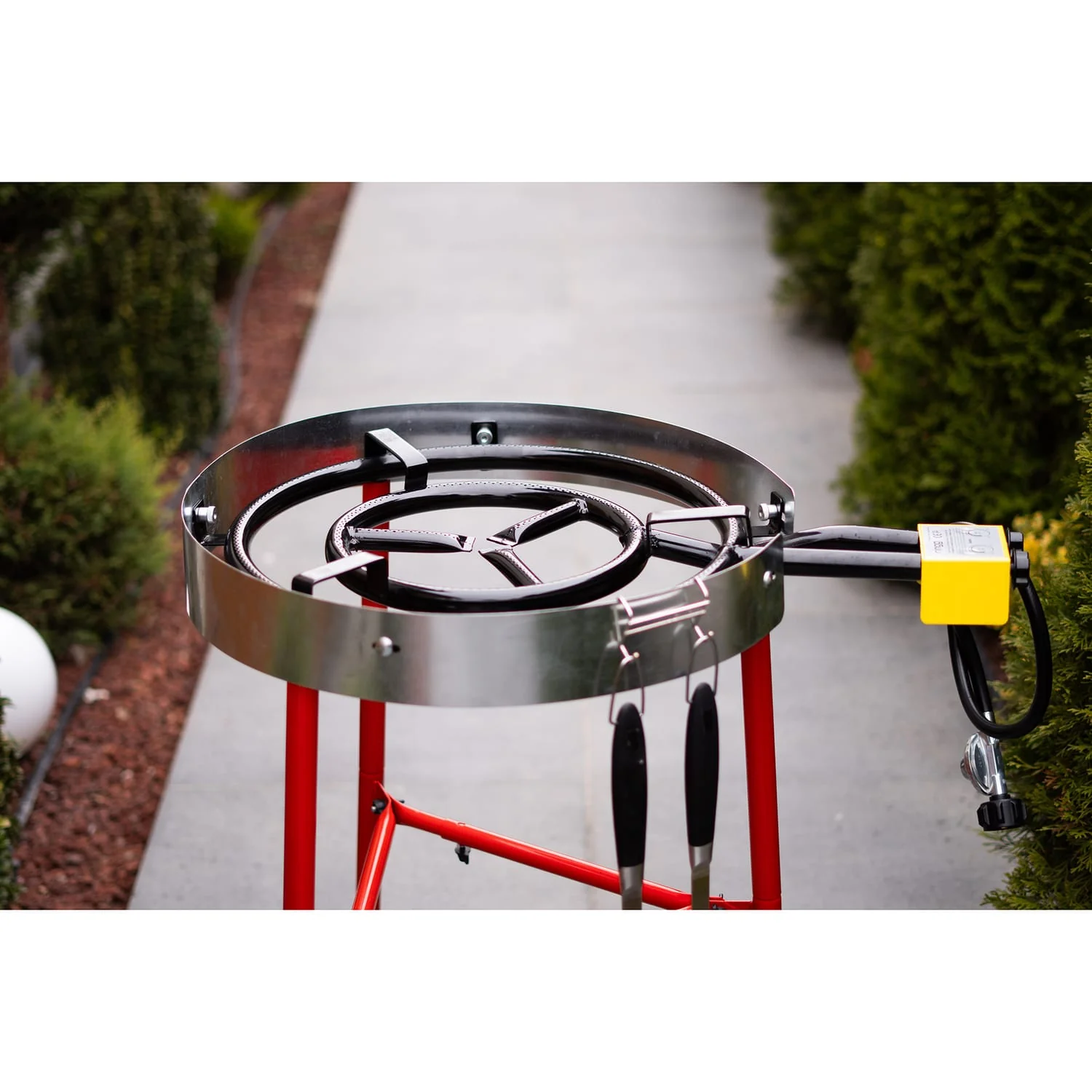 Ringg Outdoor Chef Series Pro Kit with Paella Pan, Dual Gas Burners, and Stand for 20 Servings - Image 2