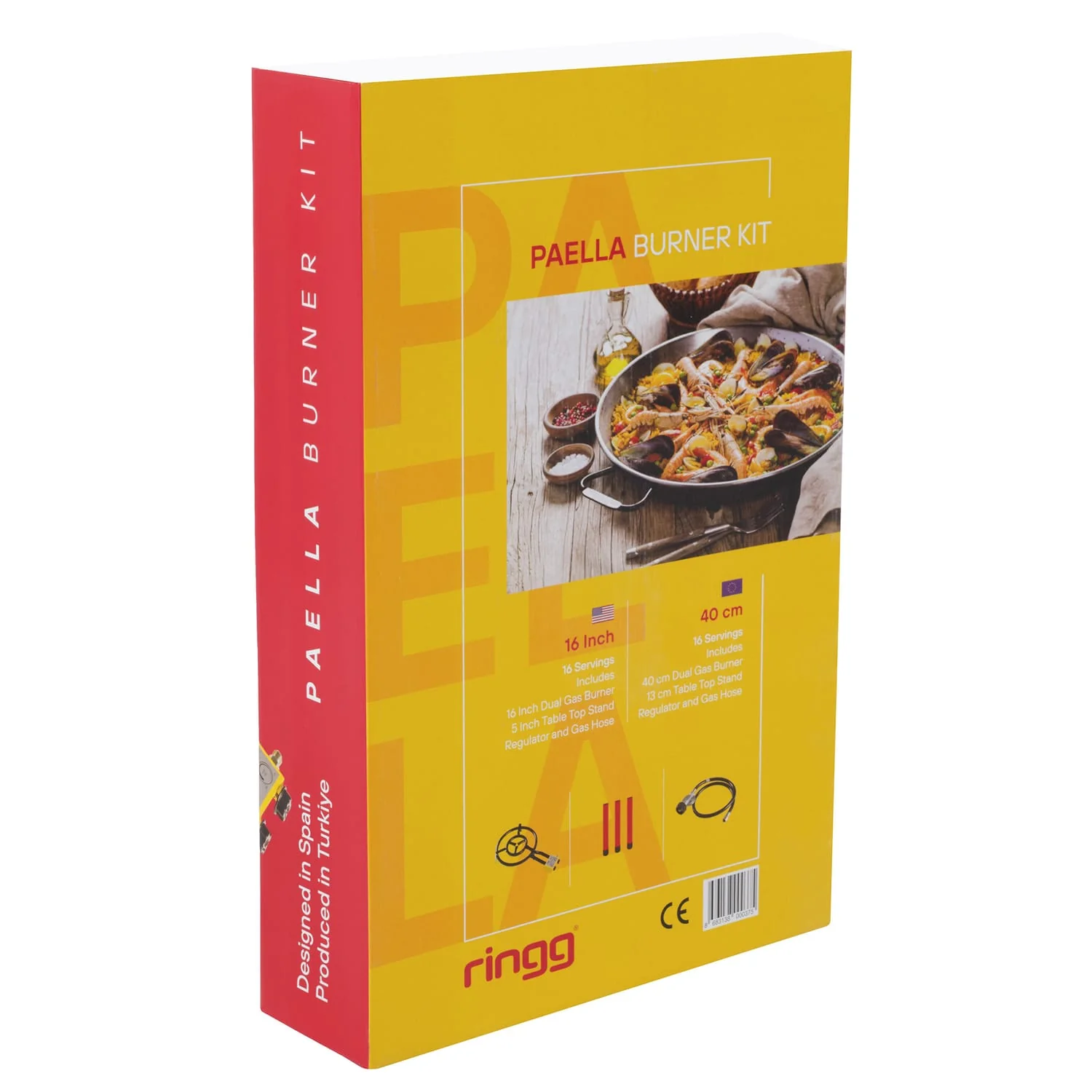 Ringg Outdoor Flame Series Classic Kit with 16-In. Dual-Ringed Gas Burner and 5-In. Tabletop Stand for 16 Servings - Image 4