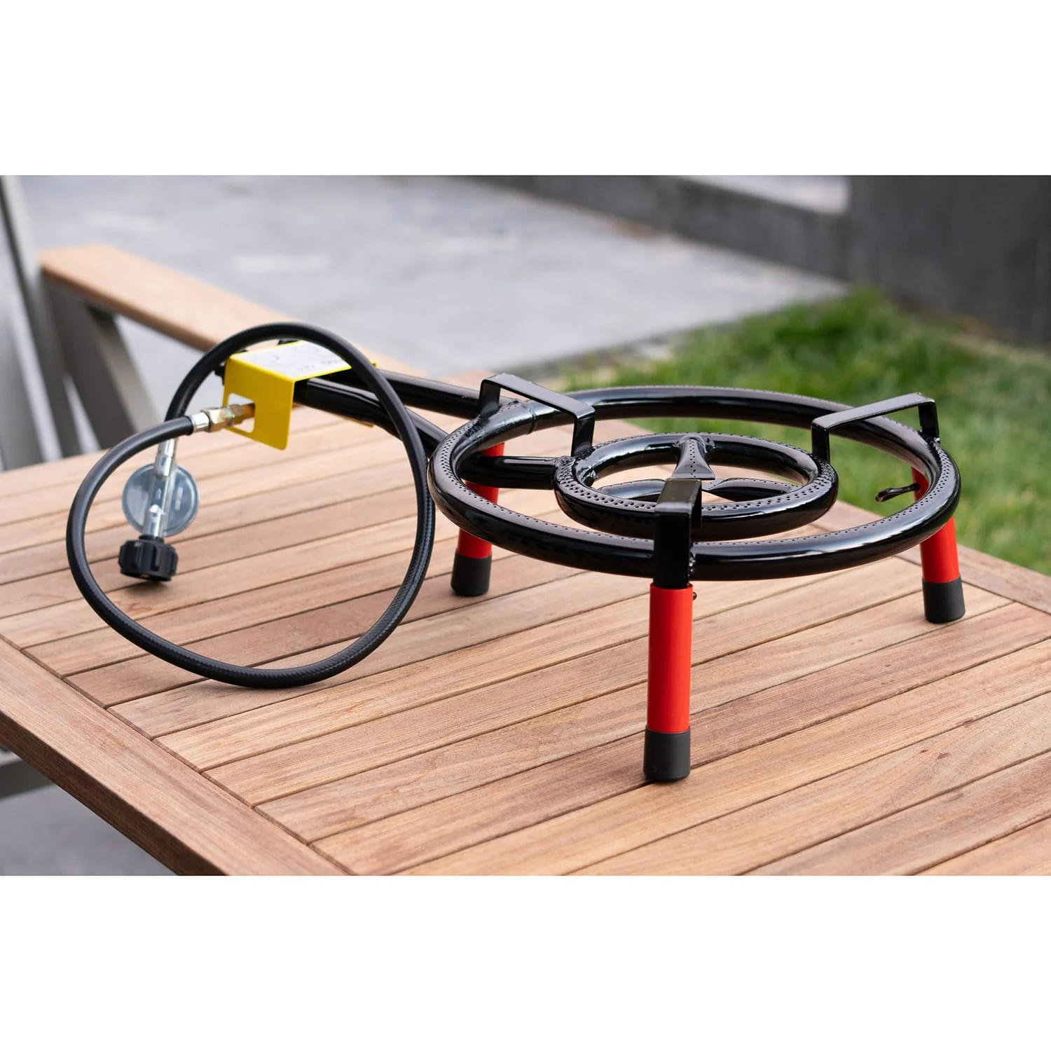 Ringg Outdoor Flame Series Classic Kit with 16-In. Dual-Ringed Gas Burner and 5-In. Tabletop Stand for 16 Servings - Image 5