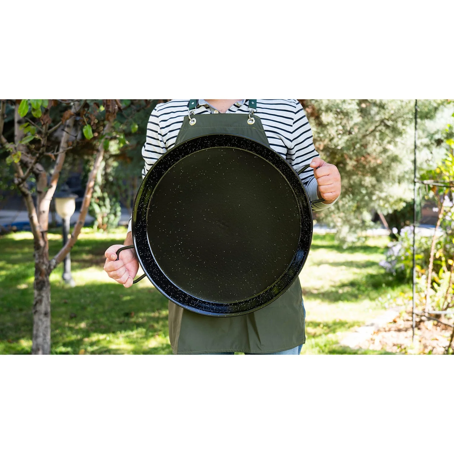 Ringg Outdoor Indoor/Outdoor Enameled Carbon Steel Cooking Pan, 20 in./14 Servings - Image 5