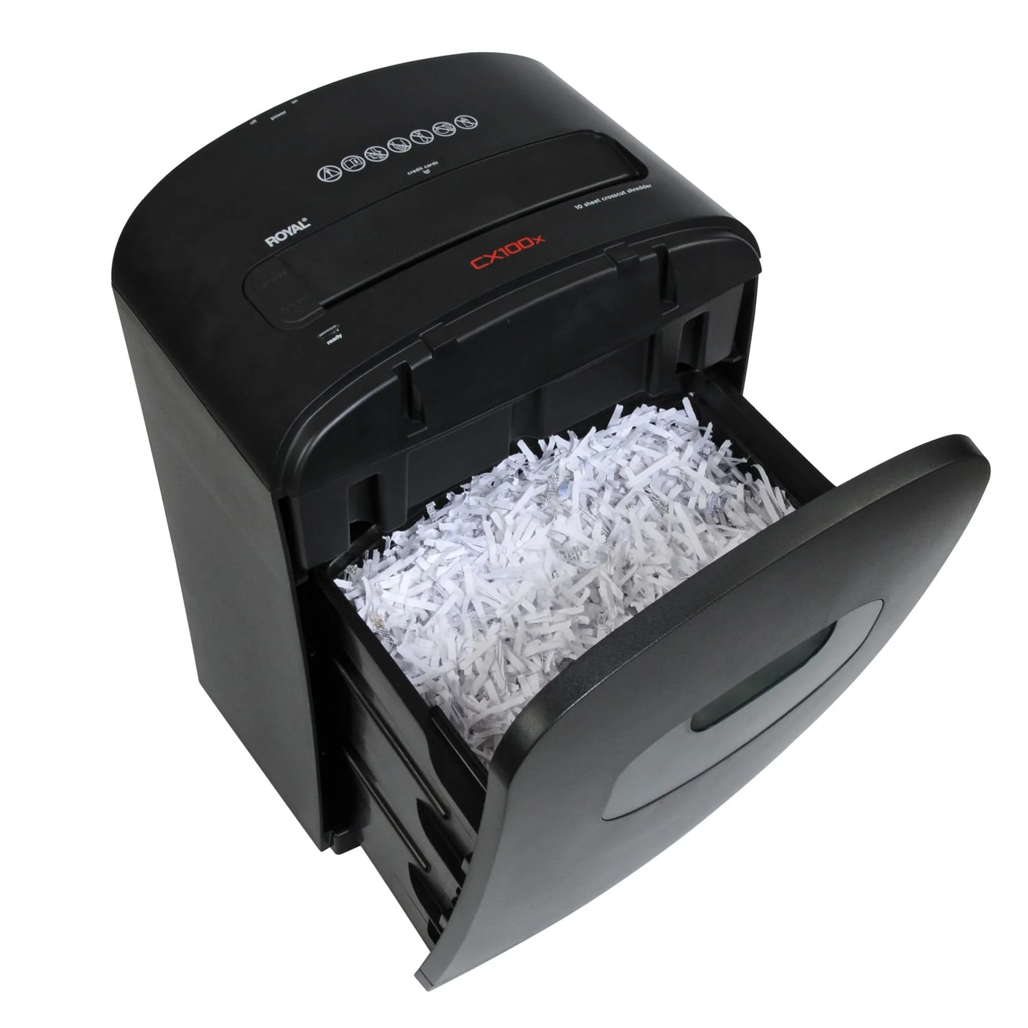 Royal CX100x 10-Sheet Crosscut Shredder with Basket - Image 3