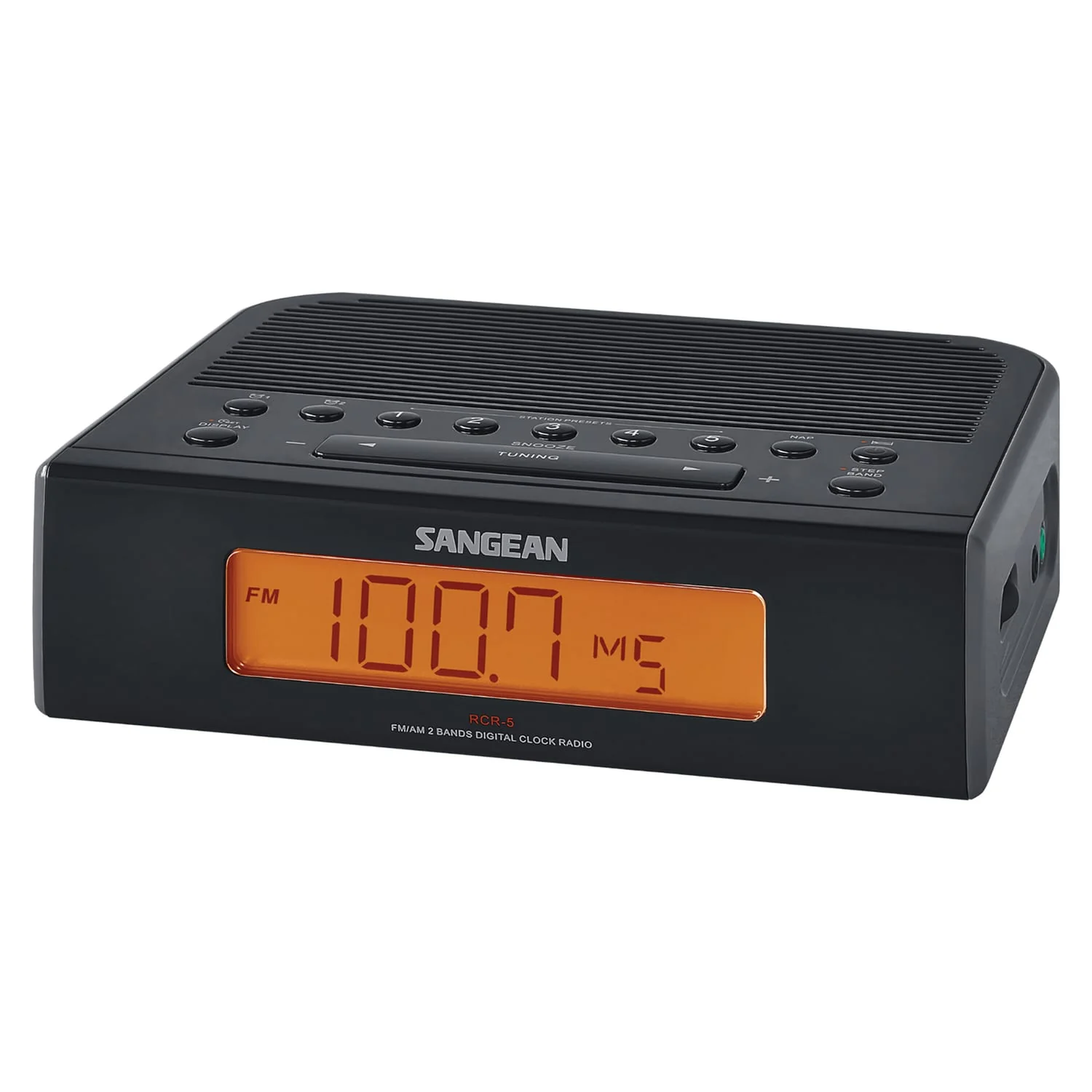 Sangean AM/FM Digital Tuning Clock Radio, Black - Image 2