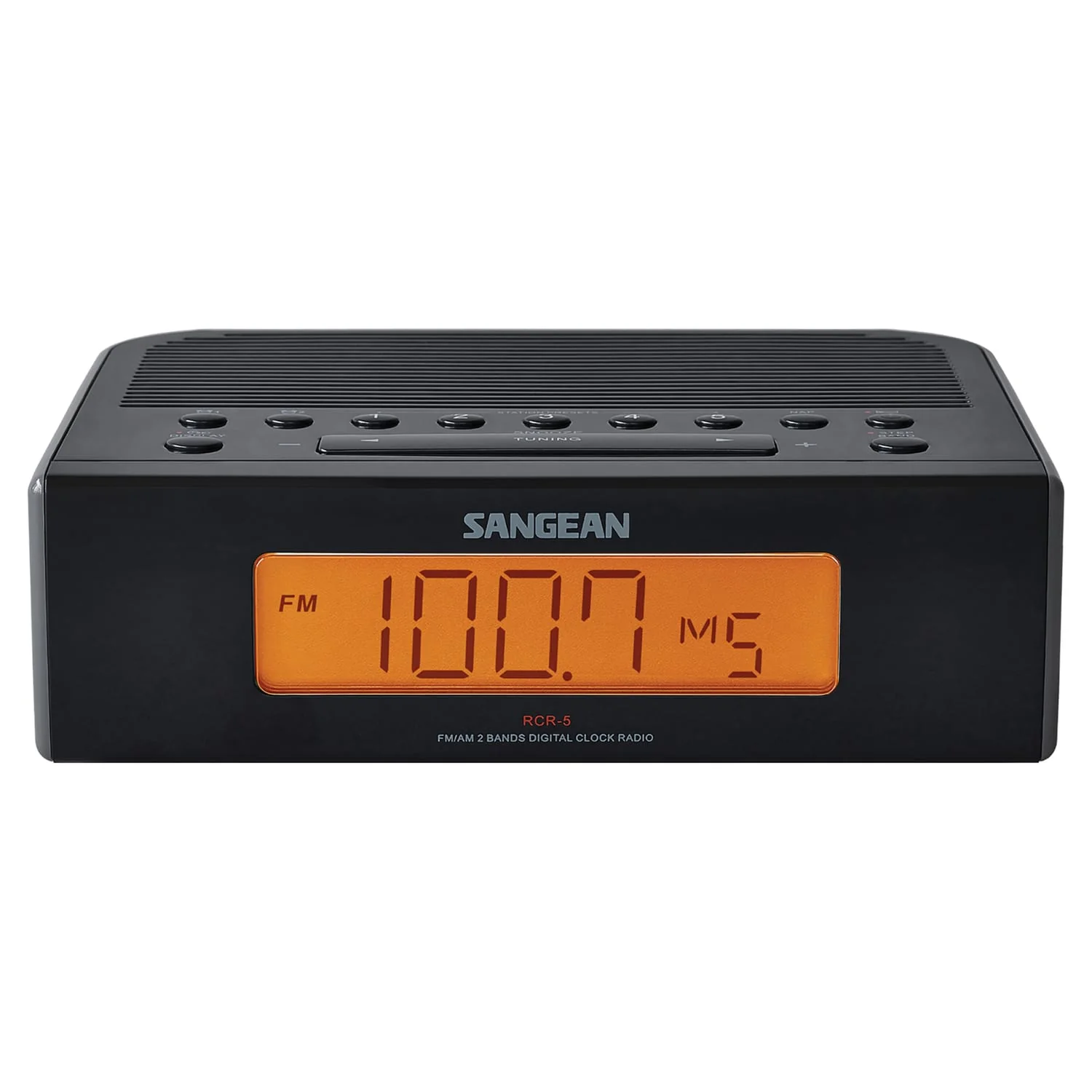 Sangean AM/FM Digital Tuning Clock Radio, Black - Image 3