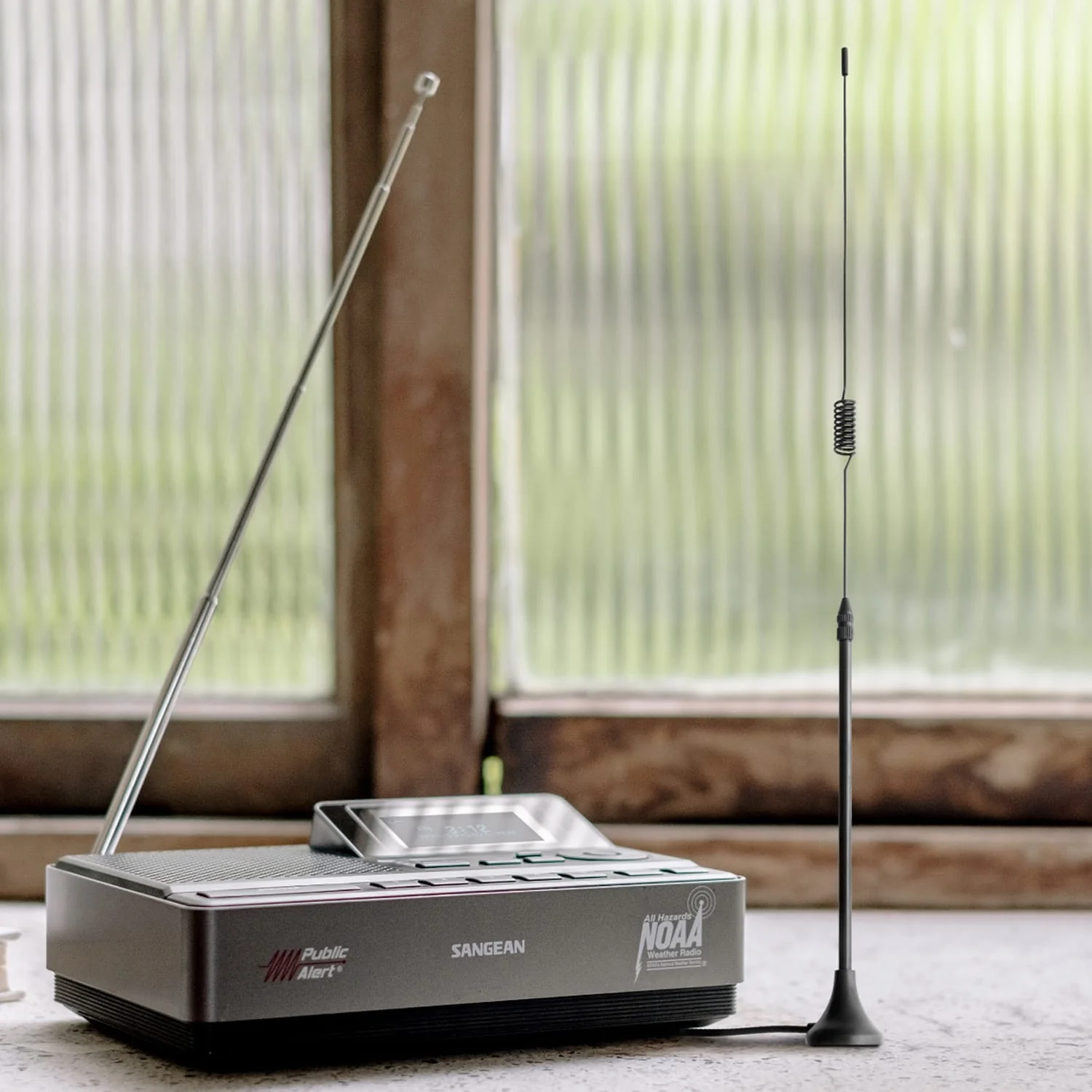 Sangean ANT-100 Coil-Whip External Weather/FM Antenna, Magnetic Mount, Black - Image 2