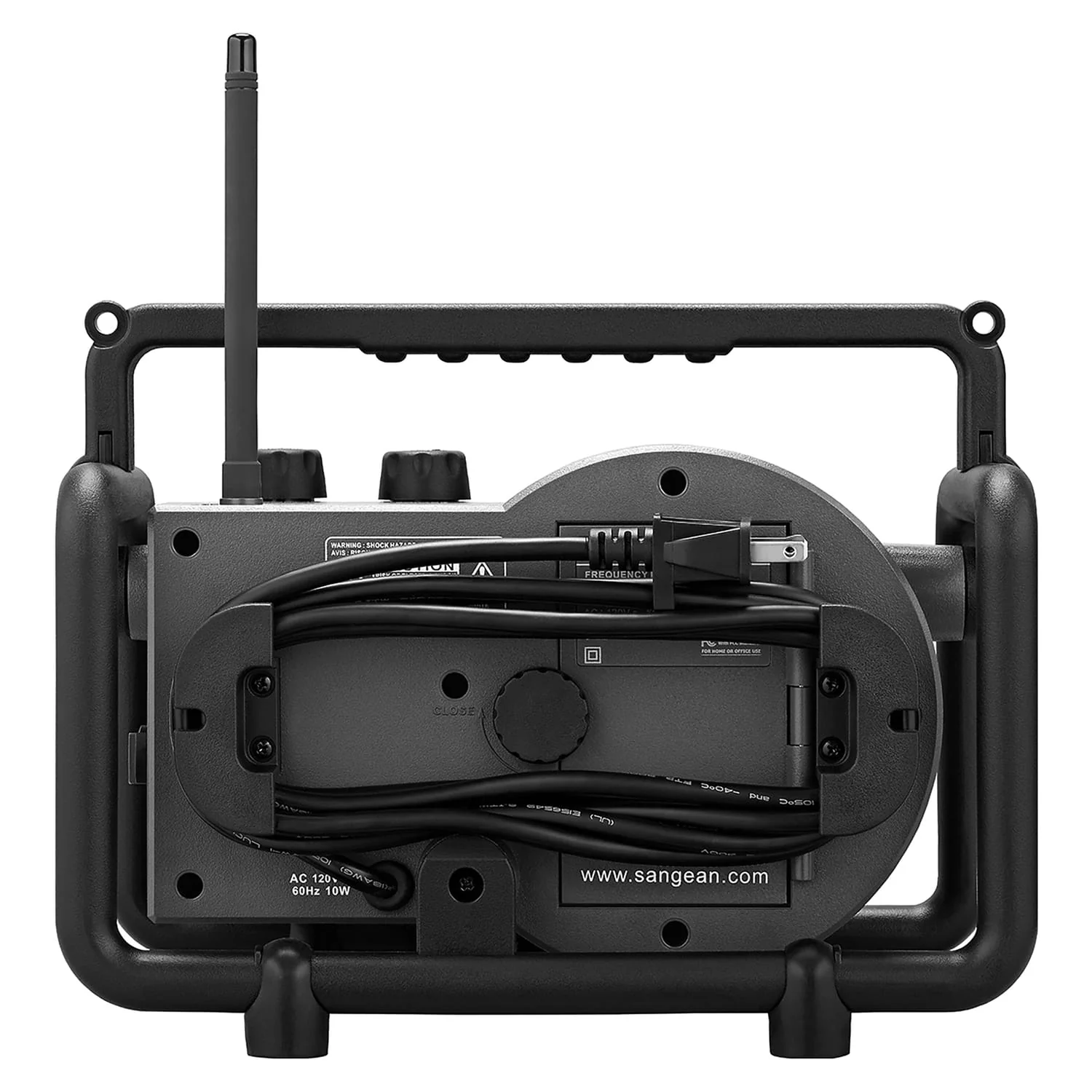 Sangean LUNCHBOX Portable FM/AM Ultra-Rugged Utility Worksite Digital Radio, Gray/Black - Image 3