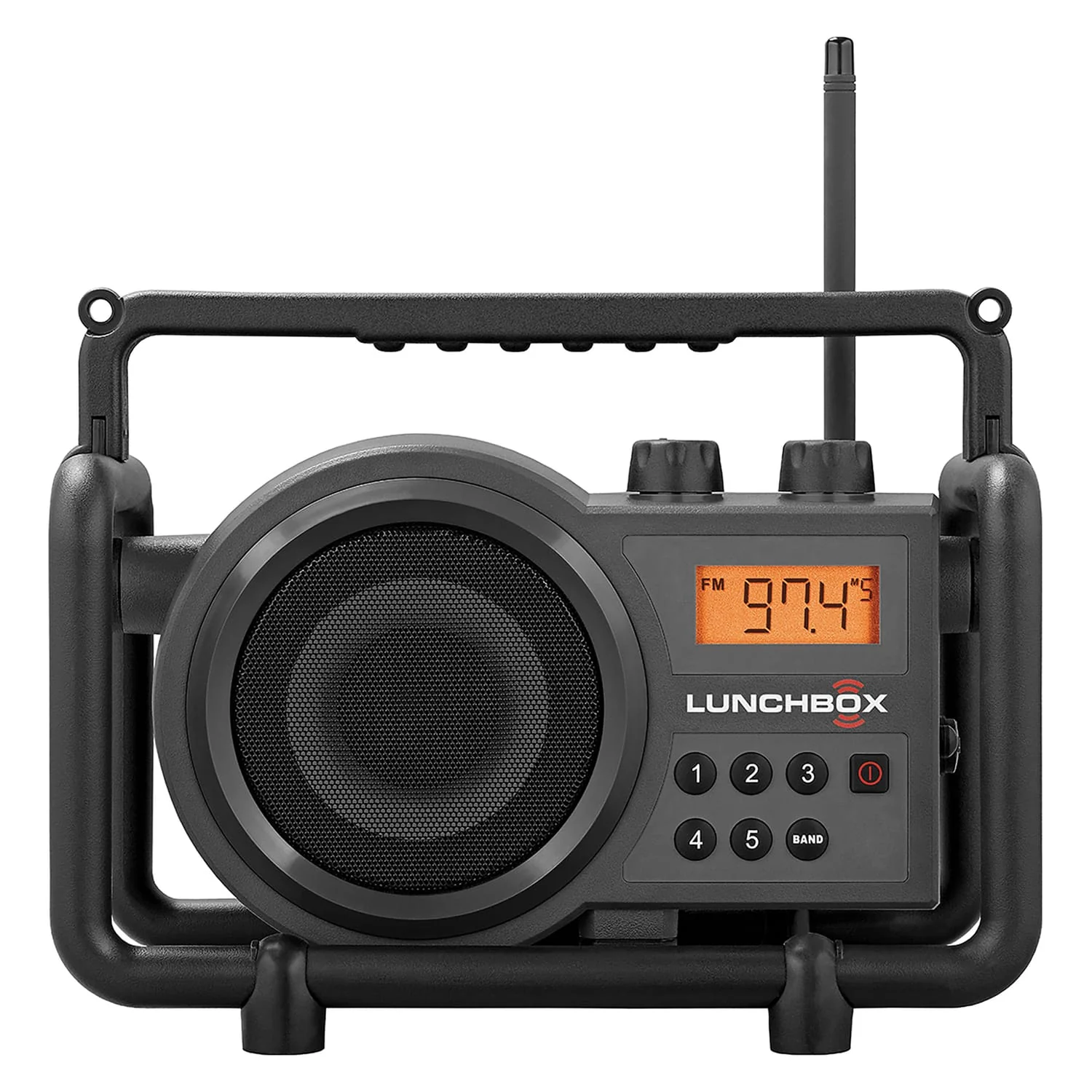 Sangean LUNCHBOX Portable FM/AM Ultra-Rugged Utility Worksite Digital Radio, Gray/Black - Image 4