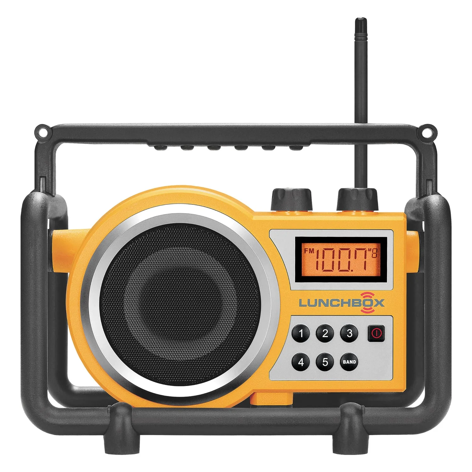 Sangean LUNCHBOX Portable FM/AM Ultra-Rugged Utility Worksite Digital Radio, Yellow - Image 3
