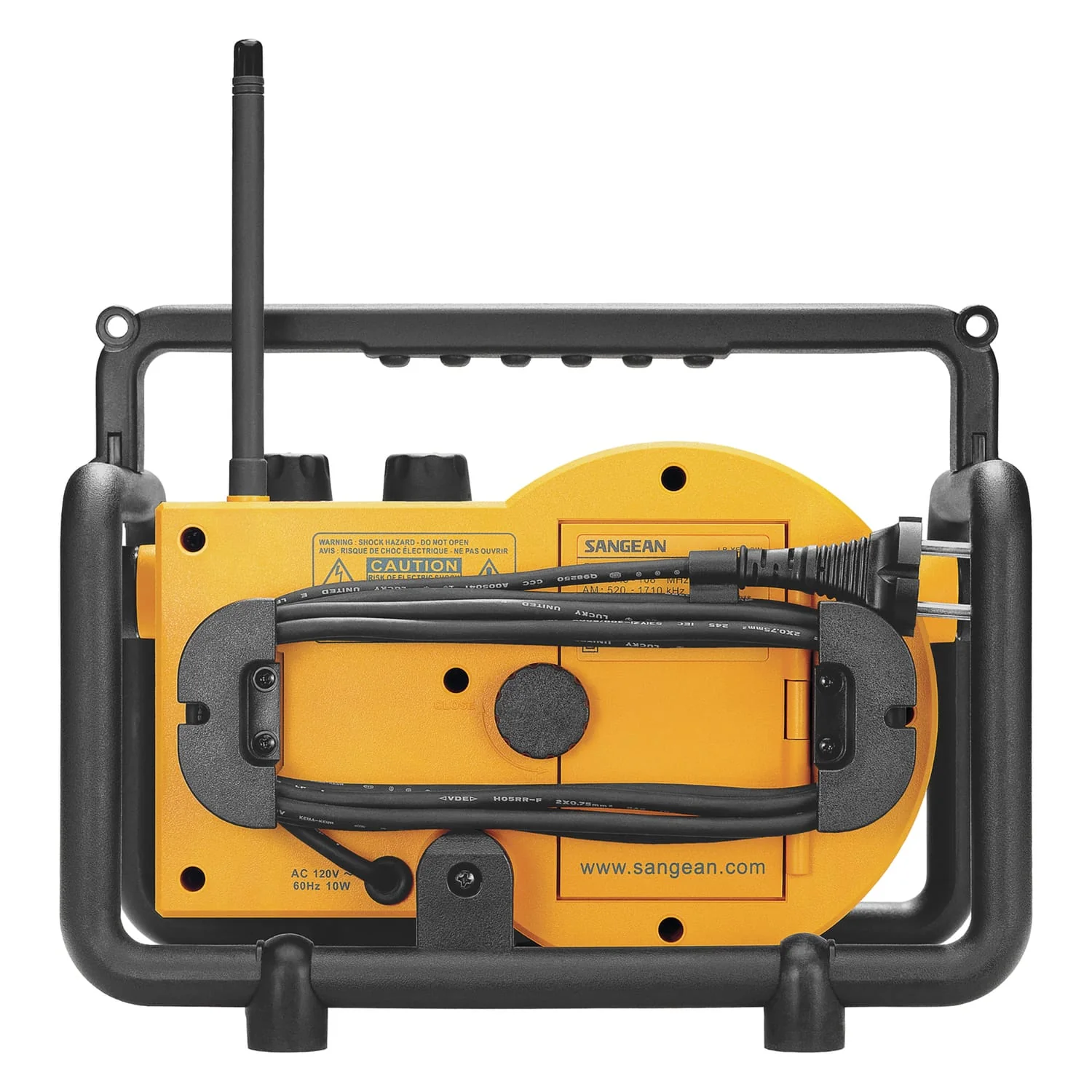 Sangean LUNCHBOX Portable FM/AM Ultra-Rugged Utility Worksite Digital Radio, Yellow - Image 4