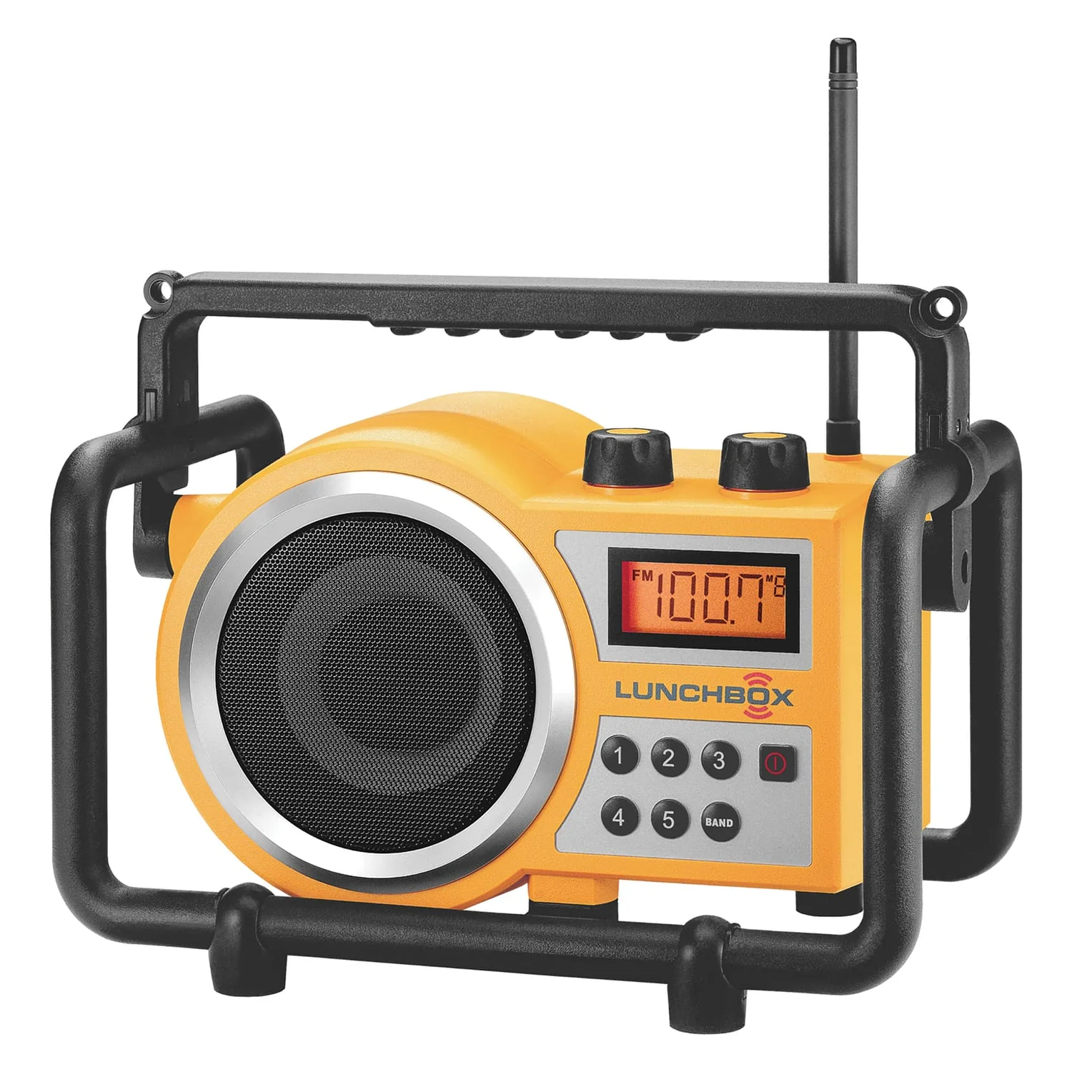 Sangean LUNCHBOX Portable FM/AM Ultra-Rugged Utility Worksite Digital Radio, Yellow - Image 5