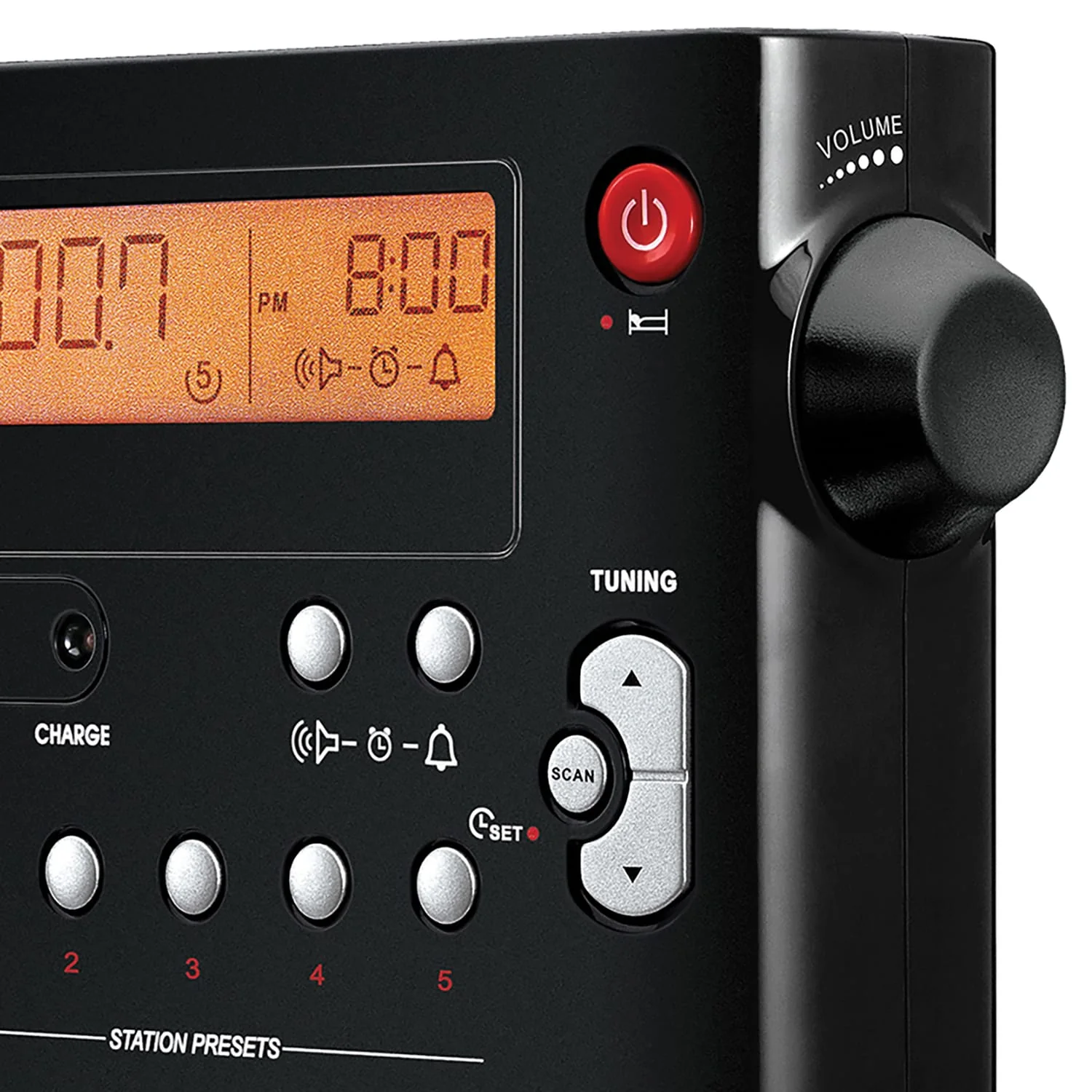 Sangean PR-D7 Portable AM/FM Rechargeable Compact Digital-Tuning Radio, Black - Image 3