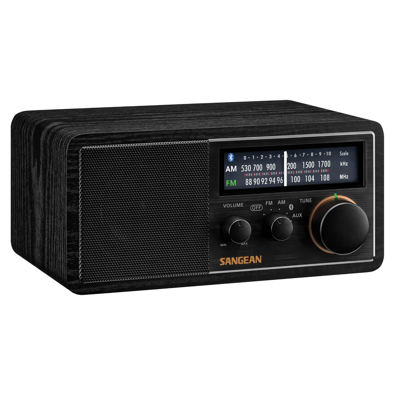 Sangean SG-118 Tabletop Retro Wooden Cabinet AM/FM Analog Radio Receiver with Bluetooth - Image 2