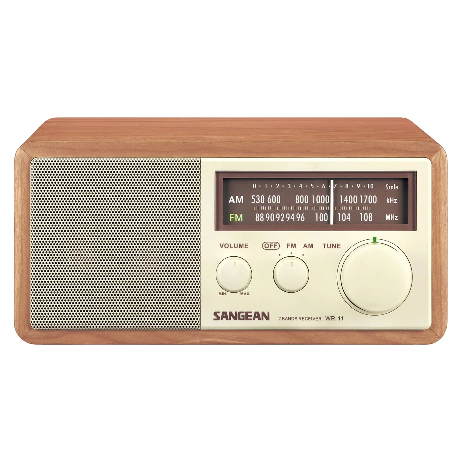 Sangean WR-11 Hi-Fi Tabletop Retro Wooden Cabinet AM/FM Analog Radio Receiver - Image 4