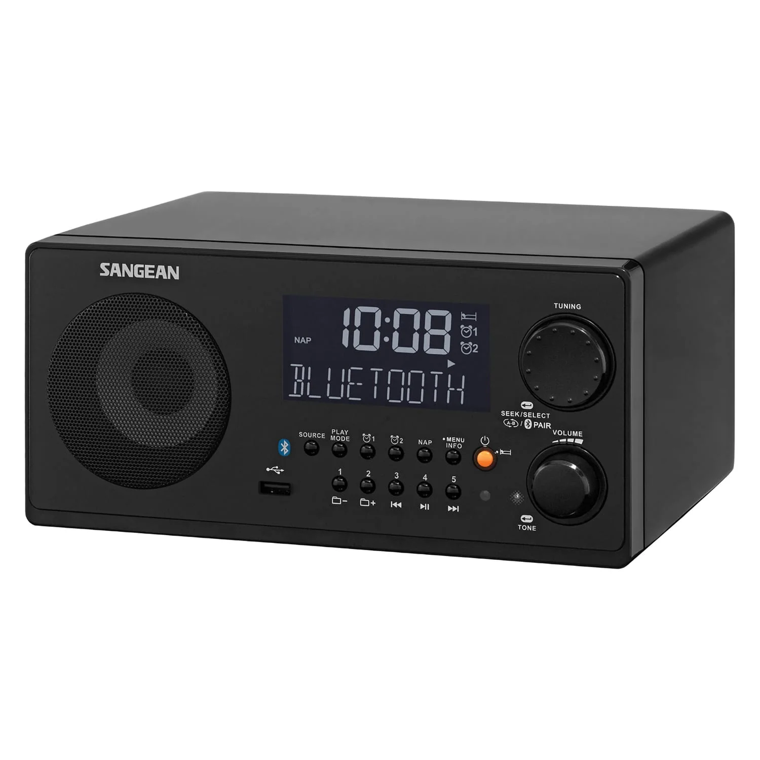 Sangean WR-22 FM-RBDS/AM/USB Bluetooth Digital Tabletop Radio with Remote - Image 2