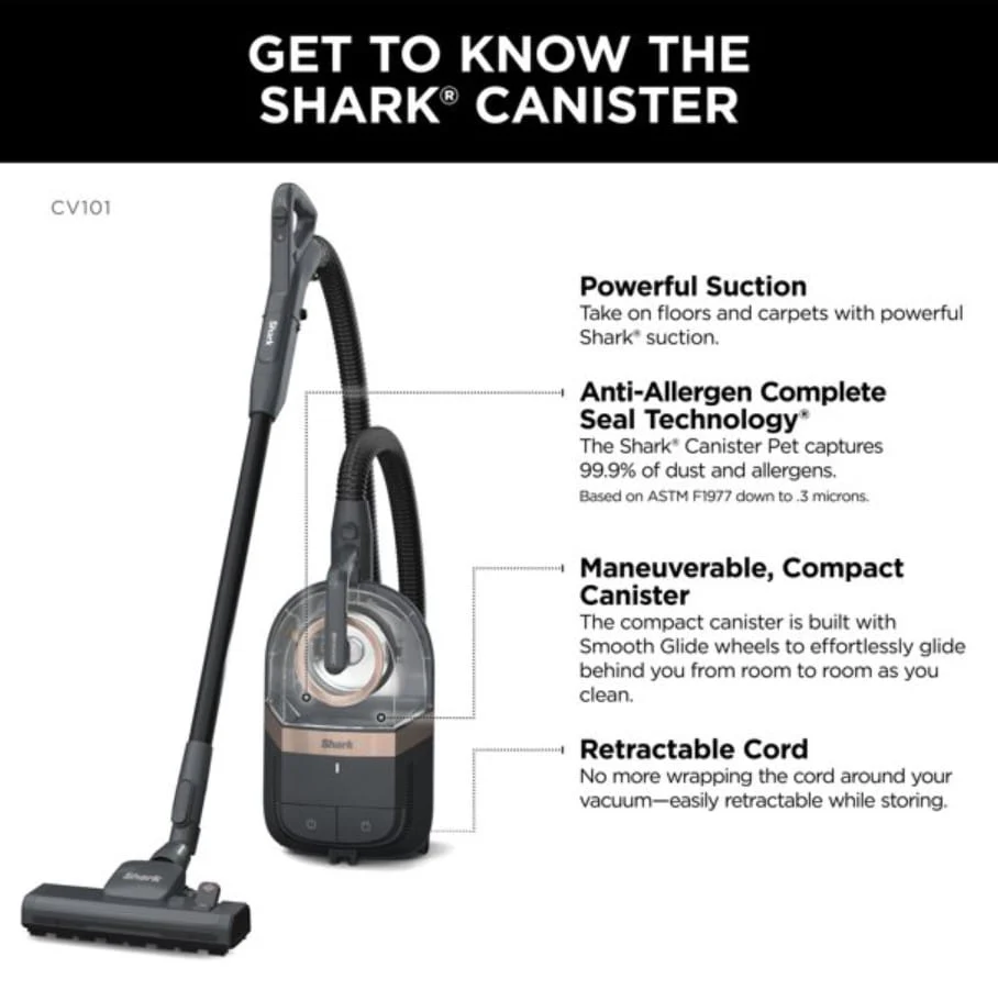Shark Bagless Canister Vacuum - Open Box - Image 9