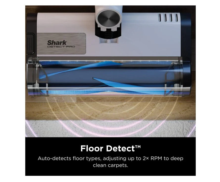 Shark Cordless Vacuum Detect Pro Auto-Empty System with PowerFins Brushroll, Stick/Handheld (2-in-1), White/Ash Purple - Certified Refurbished - Image 5