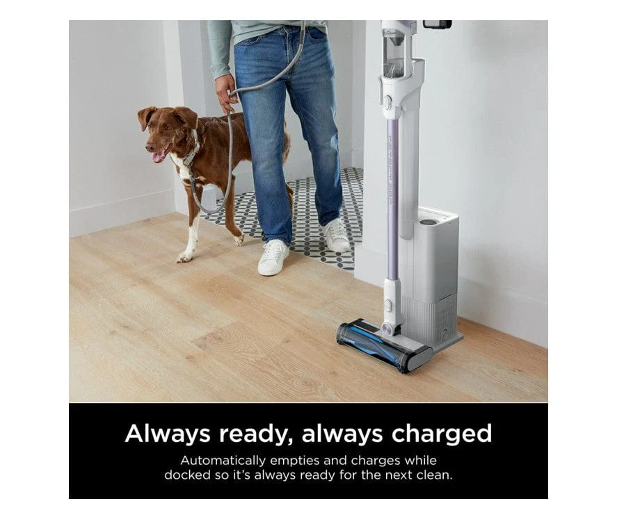 Shark Cordless Vacuum Detect Pro Auto-Empty System with PowerFins Brushroll, Stick/Handheld (2-in-1), White/Ash Purple - Certified Refurbished - Image 6